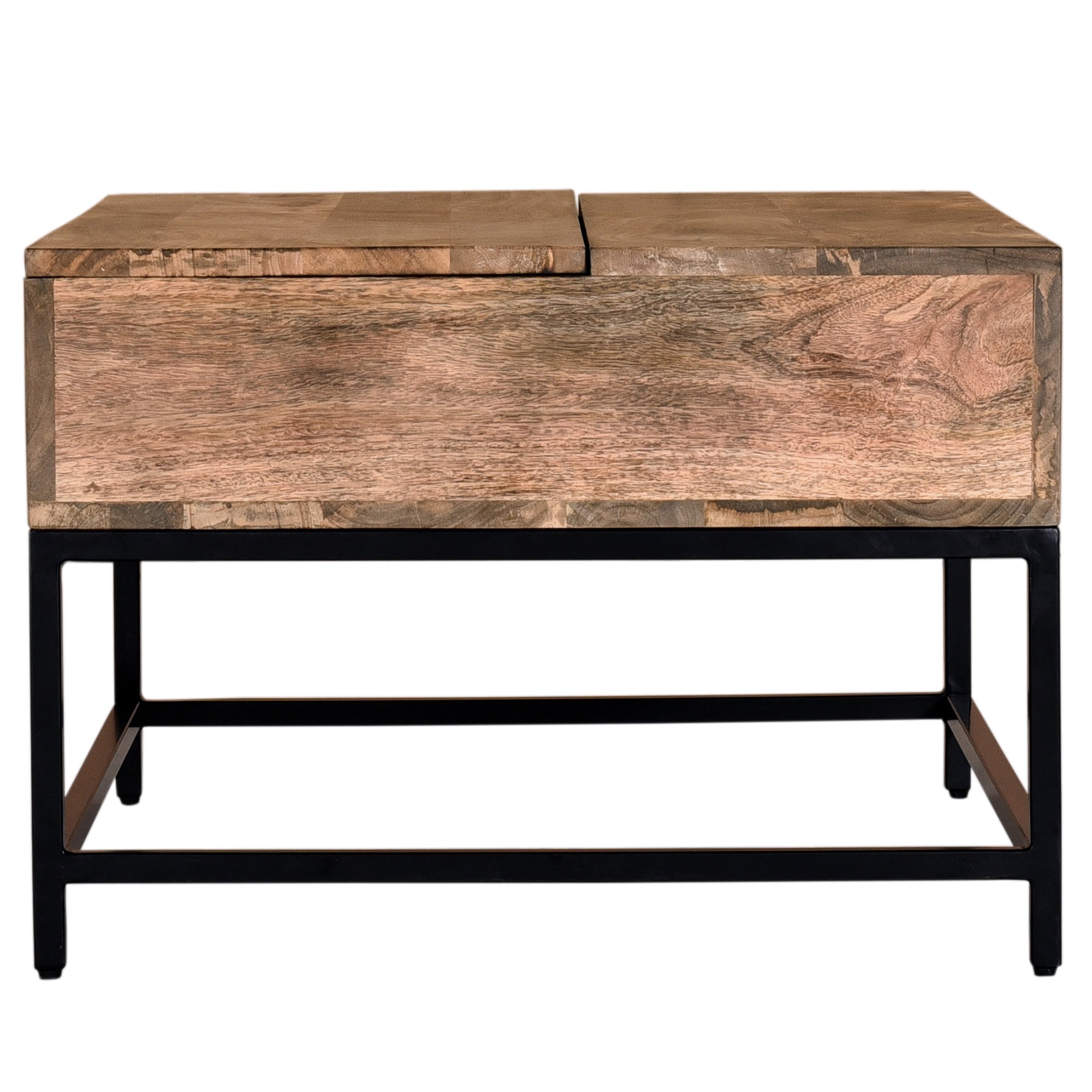 Ojas Lift-Top Coffee Table in Natural Burnt and Black 301-513NT