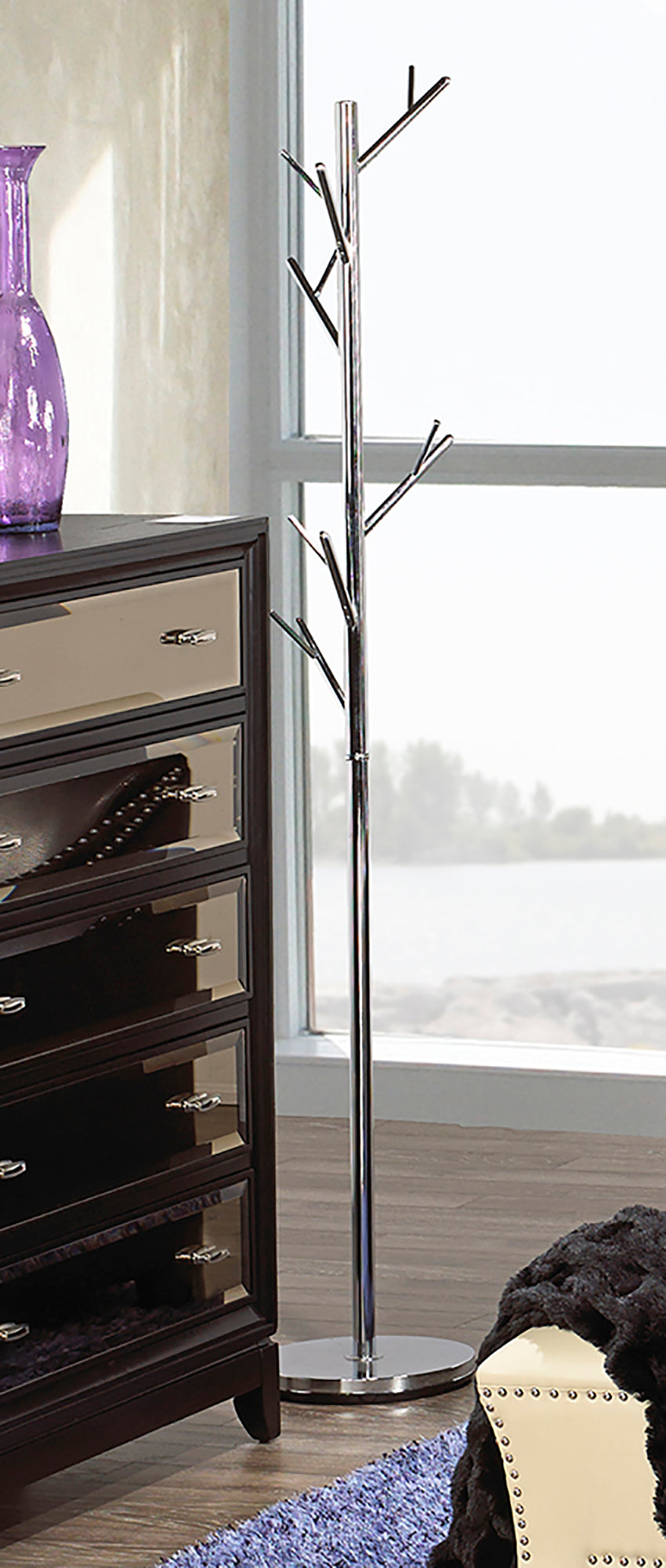 Orin Coat Rack in Chrome 552-838CH