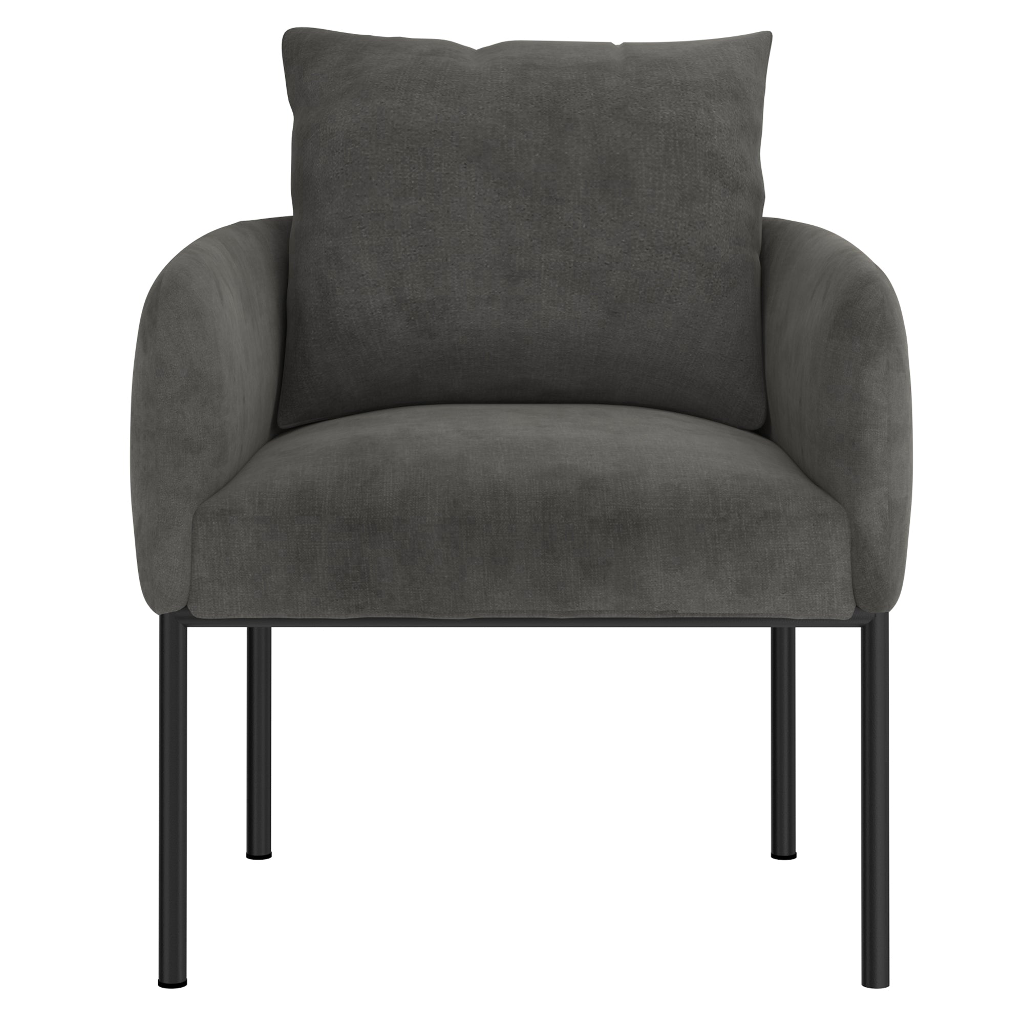 Petrie Accent Chair in Charcoal with Black Leg 403-556CH/BK