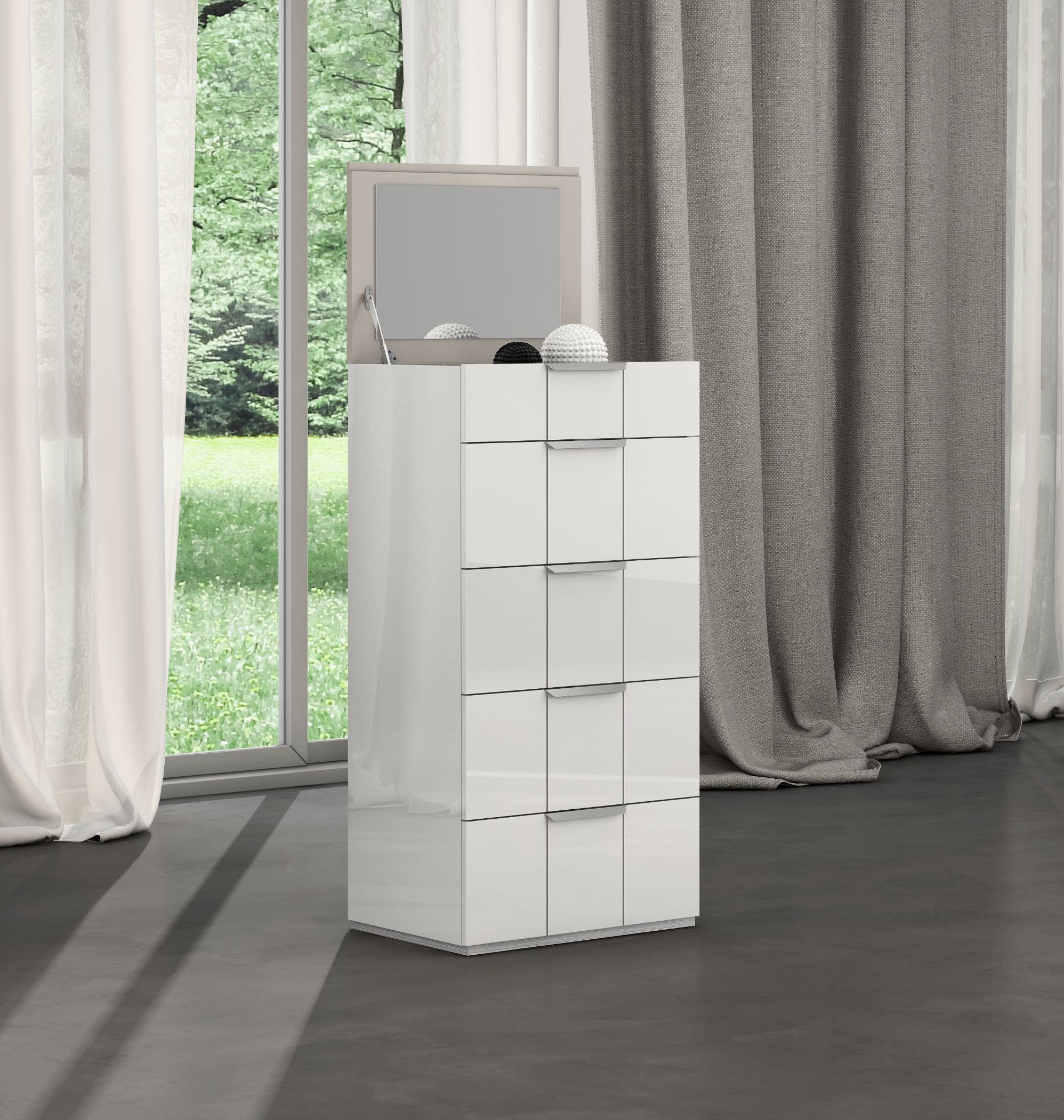 Harvey White Lacquer Chest SB114