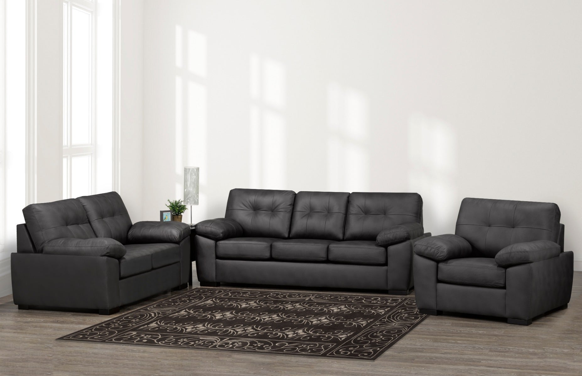 Canadian Made Kalmar Charcoal Sofa Collection 4392