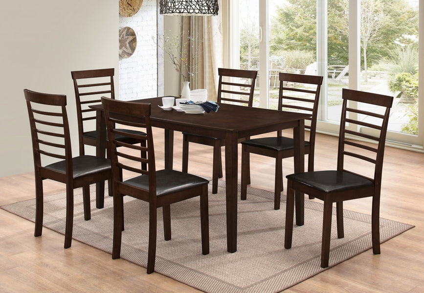 Adjustable Butterfly Leaf Dining Set Espresso 1045/1011