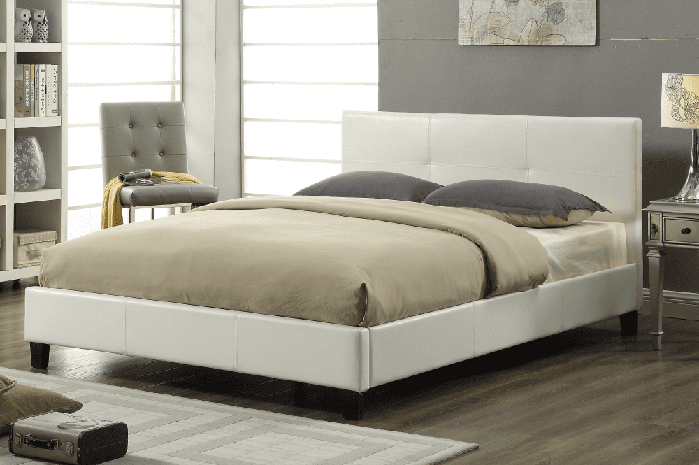 White Platform Bed T 2358