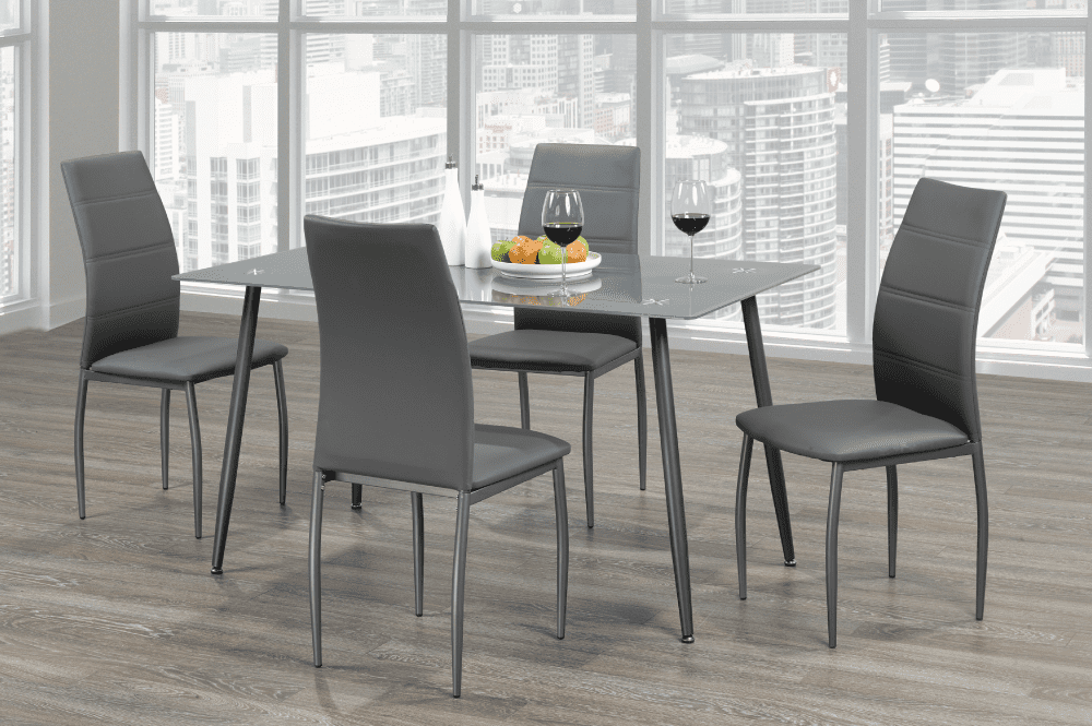 Grey Dining Chairs Set Of 4 T 3600