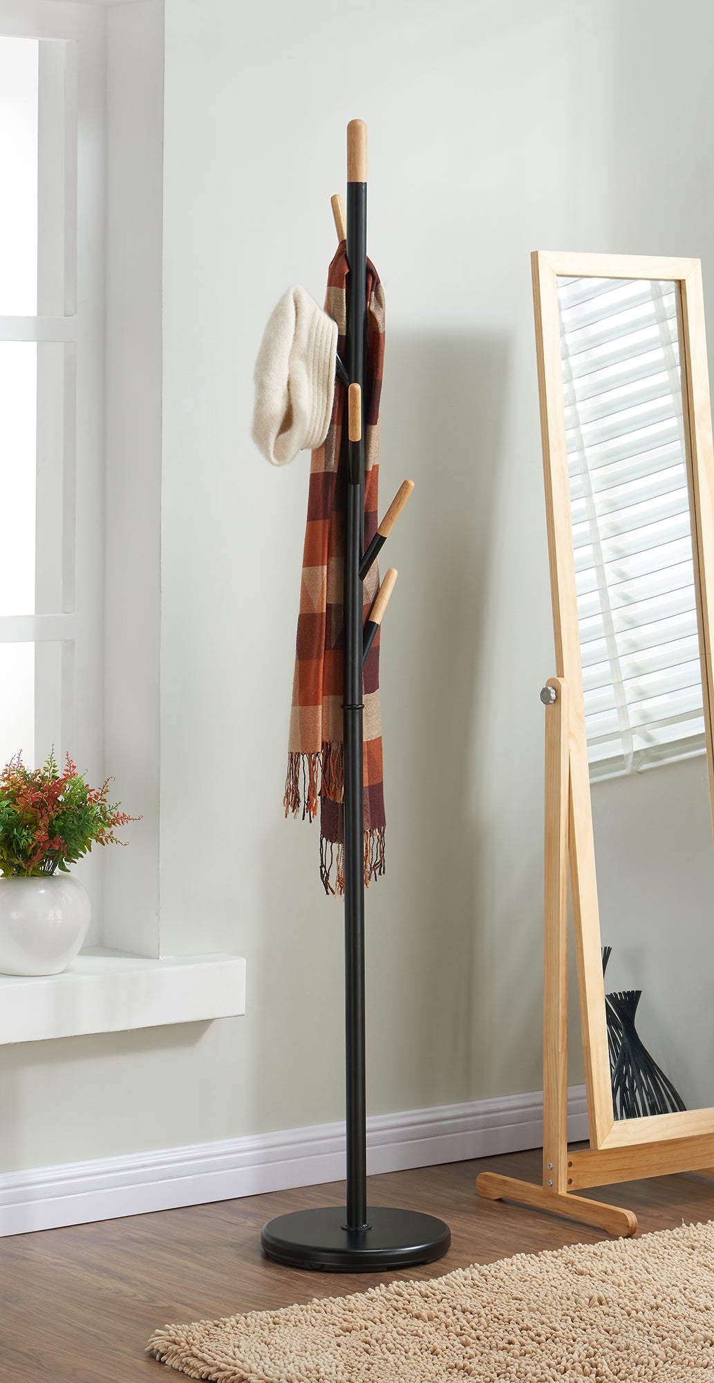 Tenley Coat Rack in Black 552-972BK