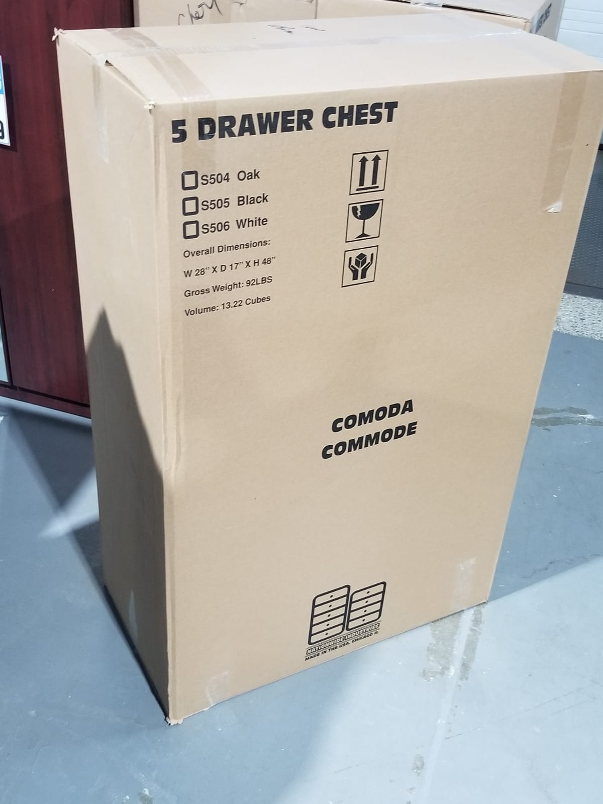 Fully Assembled Canadian Made 5 Drawer Chest 1400