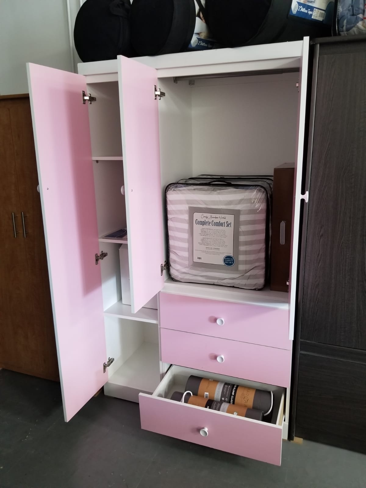 Canadian Made Armoire White & Pink 9000