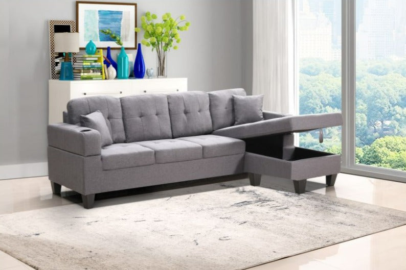 Grey sectional sofa