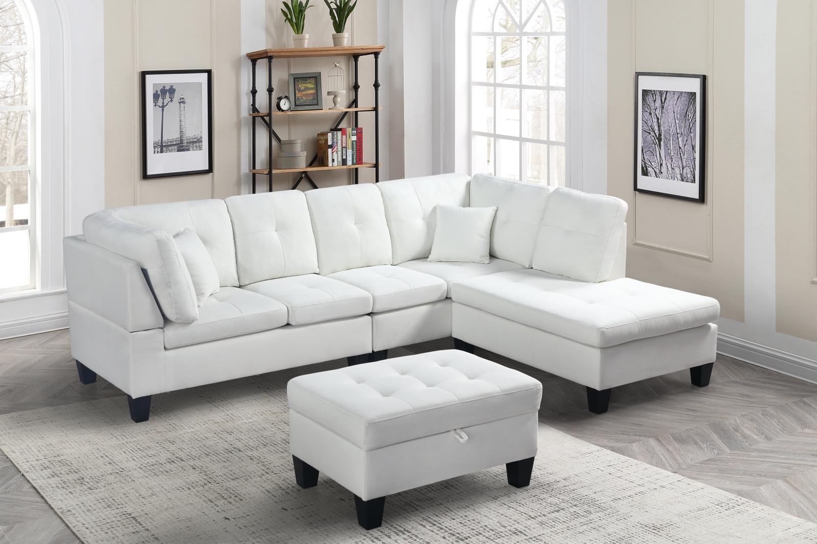 reversable sectional sofa cream r