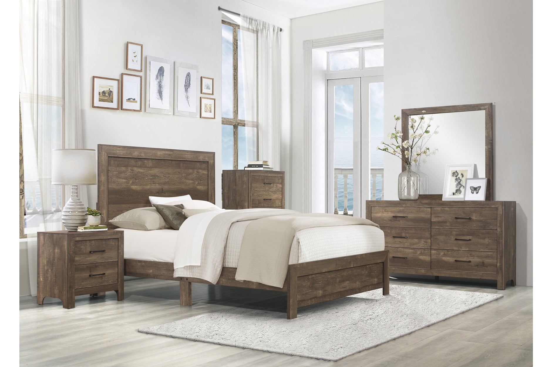 Rustic Brown Corbin Bed 1534