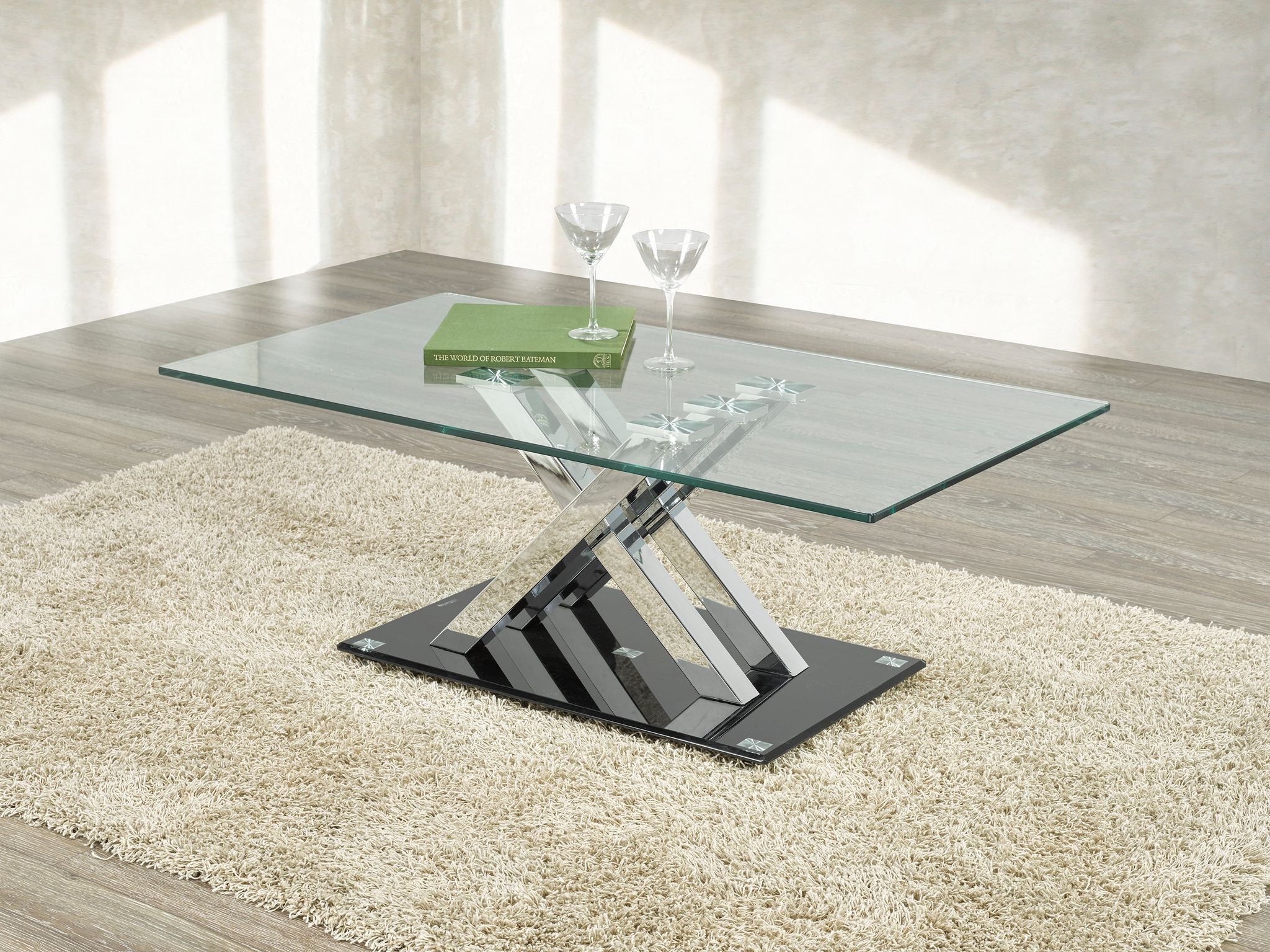 Carrara Rectangular Glass Coffee Table 343