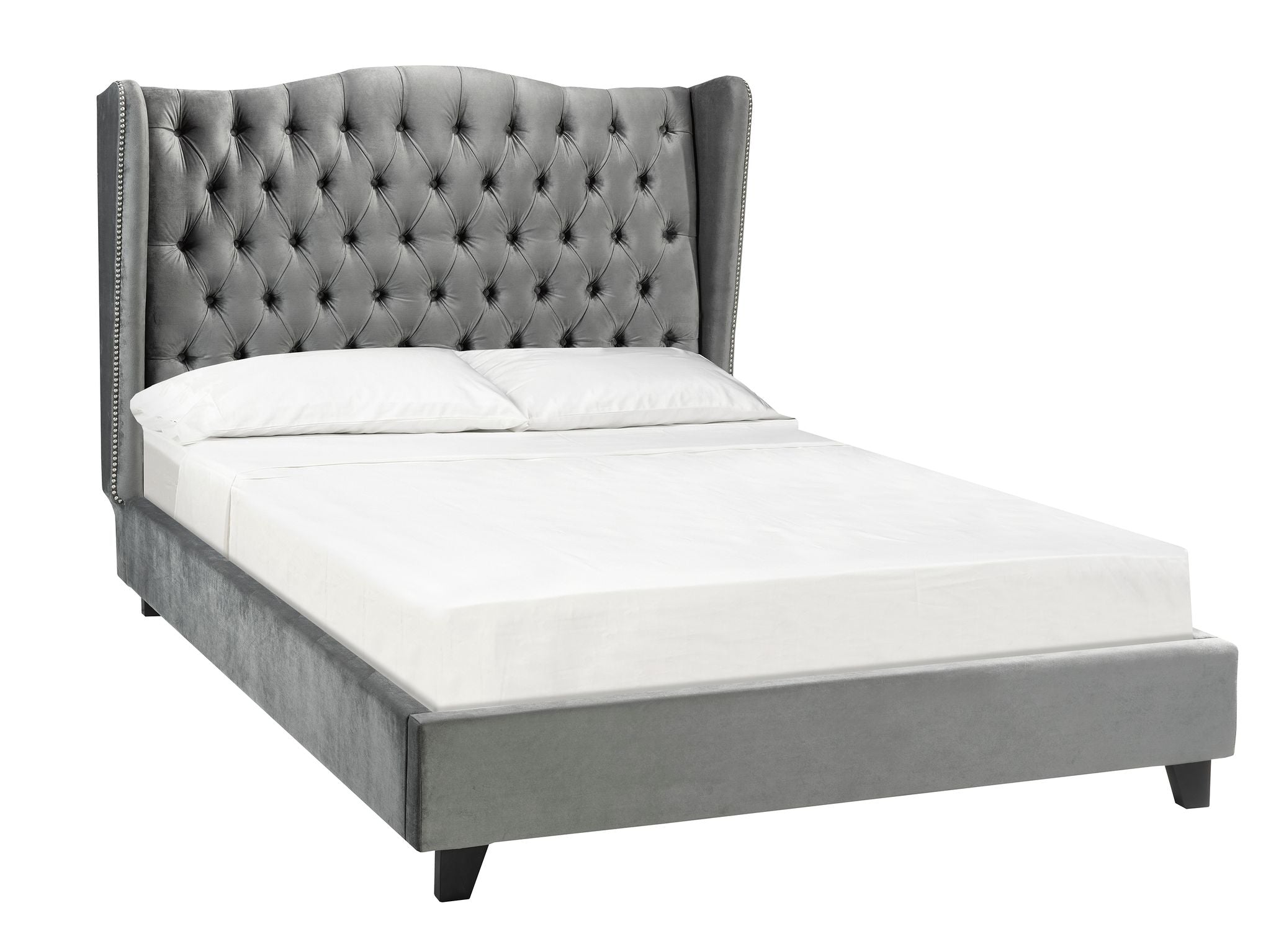King Platform Bed Grey B1800K-GR