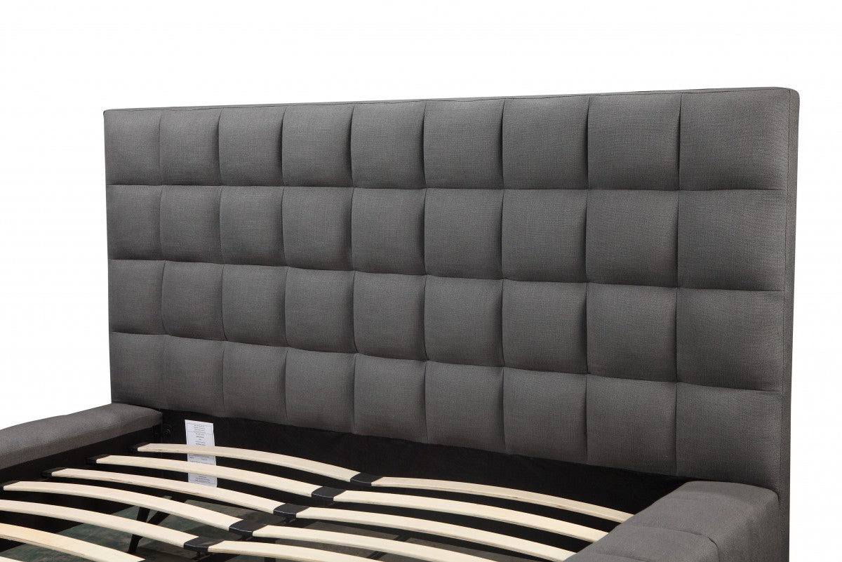 King Platform Bed Grey ZX-376