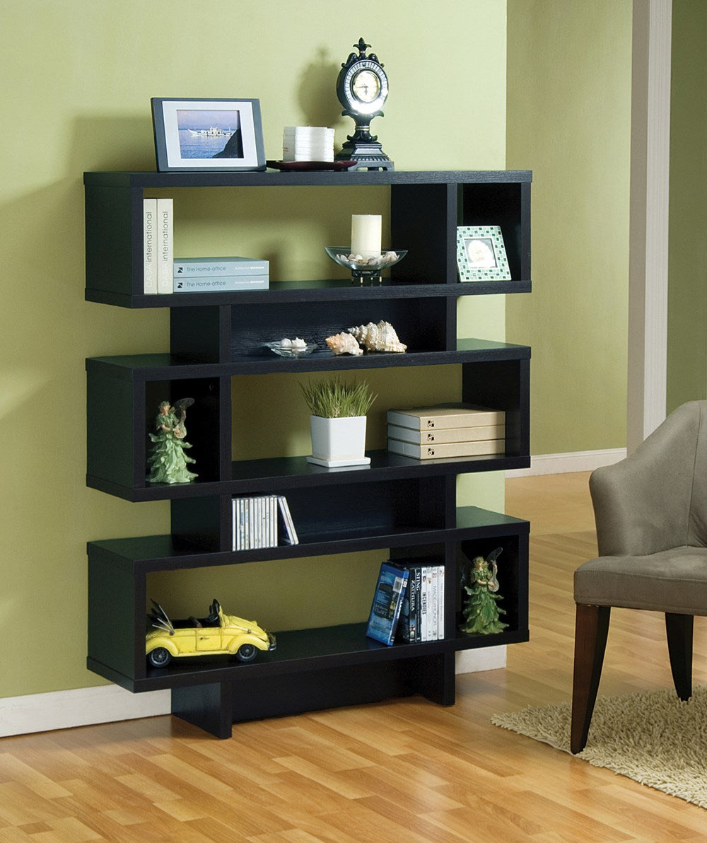 Black Contemporary Styling Multi Tier Display Shelf 18048