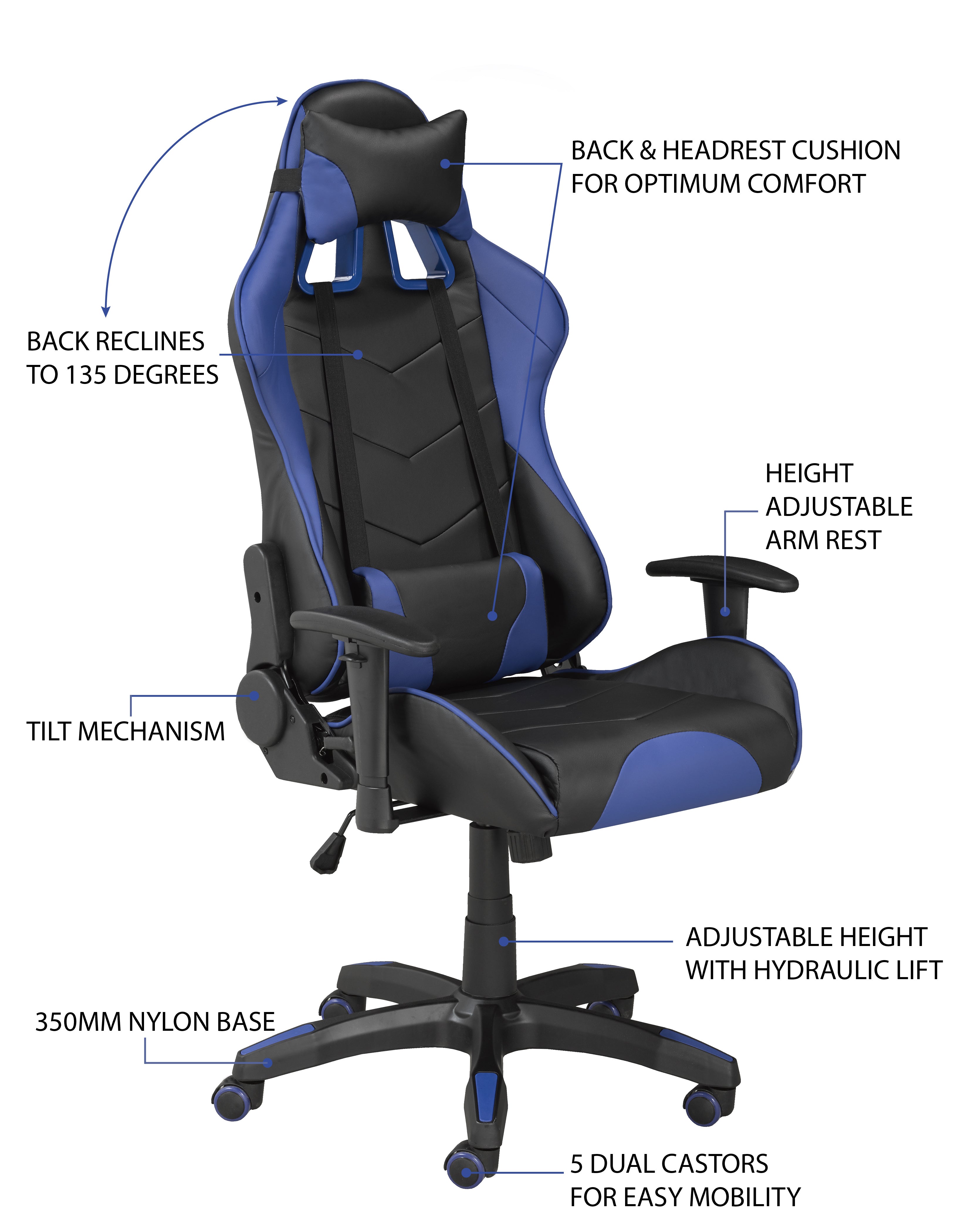Blue Office Chair - 5100-BL