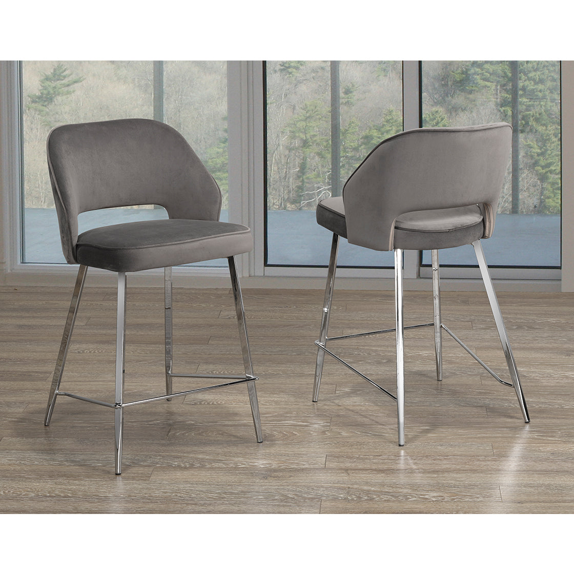 GREY COUNTER STOOL