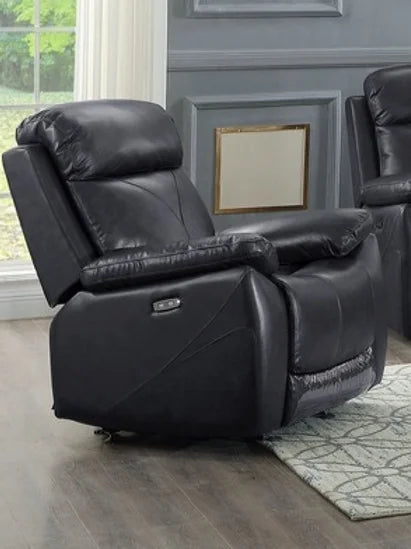 Grey Genuine Leather/Match Power Recliner Chair IF-8018