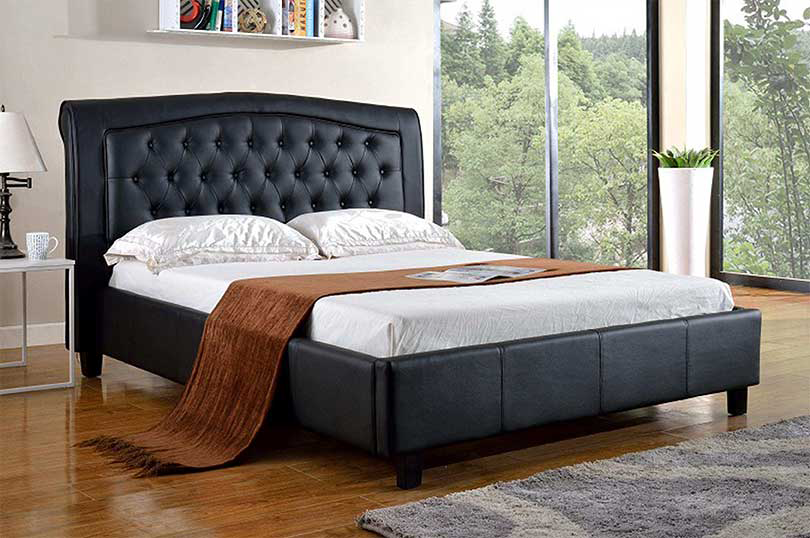 Black PU Bed Queen 192-B