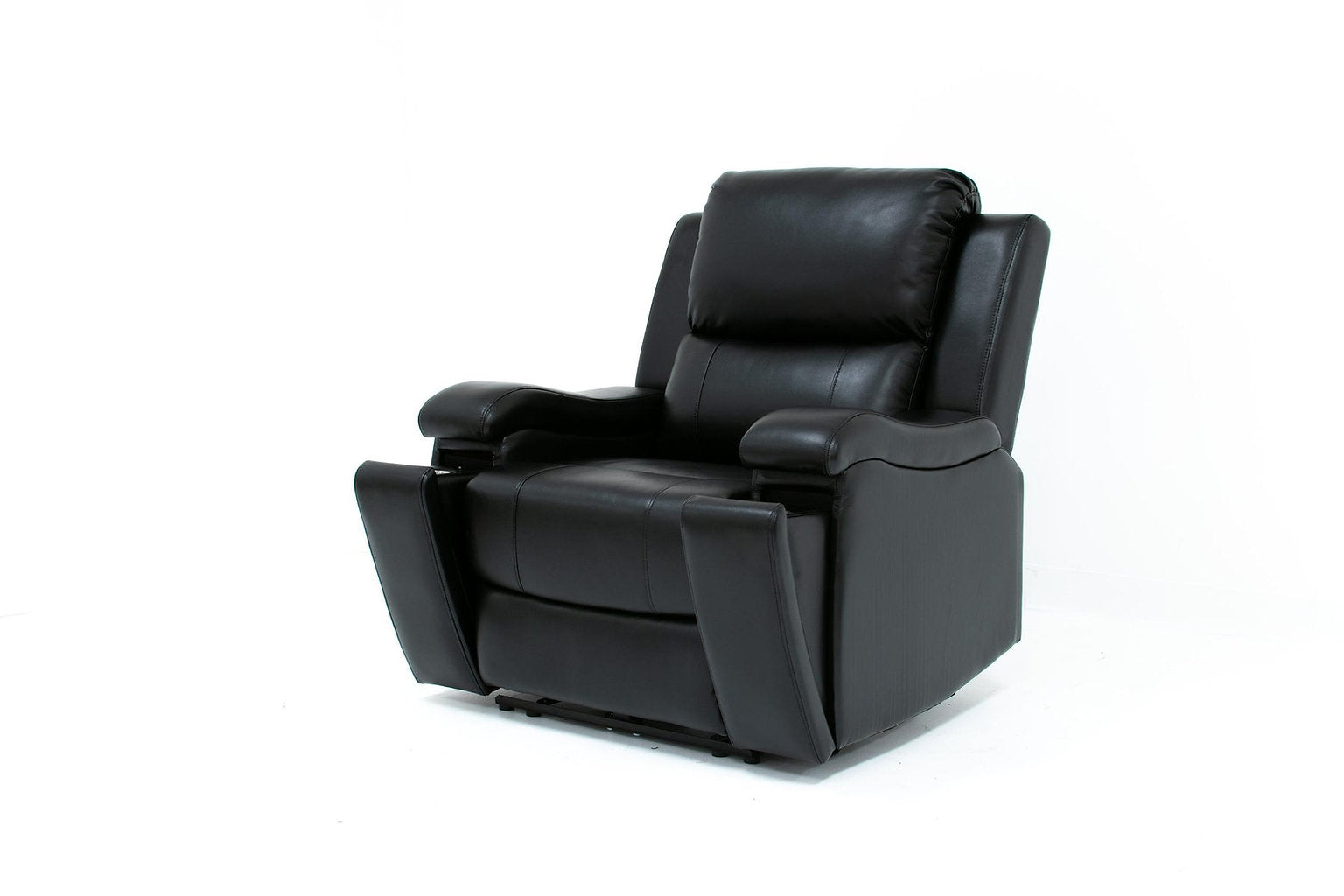 Black Leather Gel Power Recliner Chair 8032