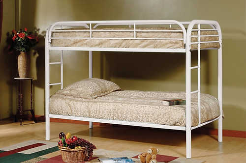 Metal Bunk Bed - White 500