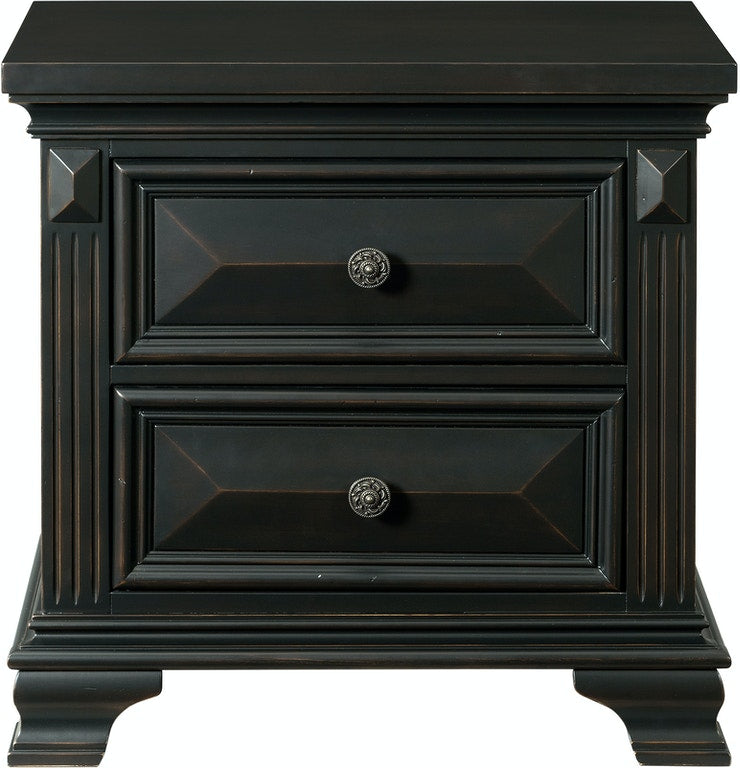 Calloway Panel Bedroom Set in Antique Black - 6 PCS