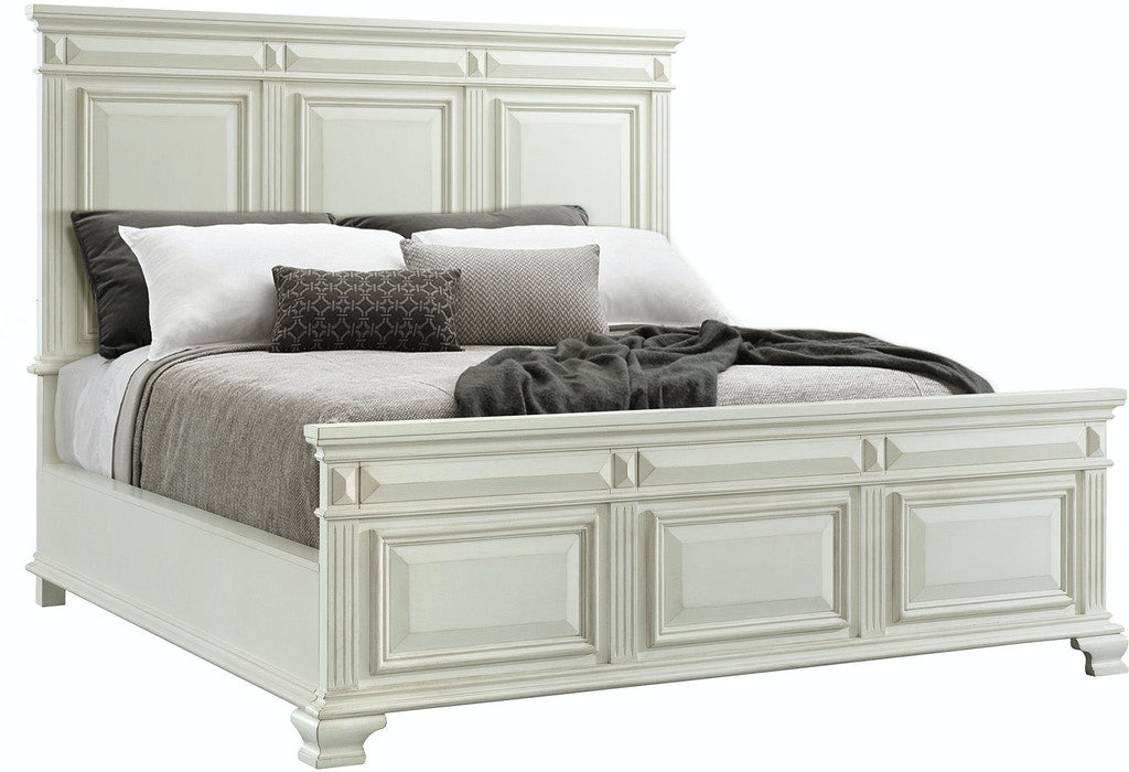 Calloway Panel Bedroom Set in White - 6 PCS