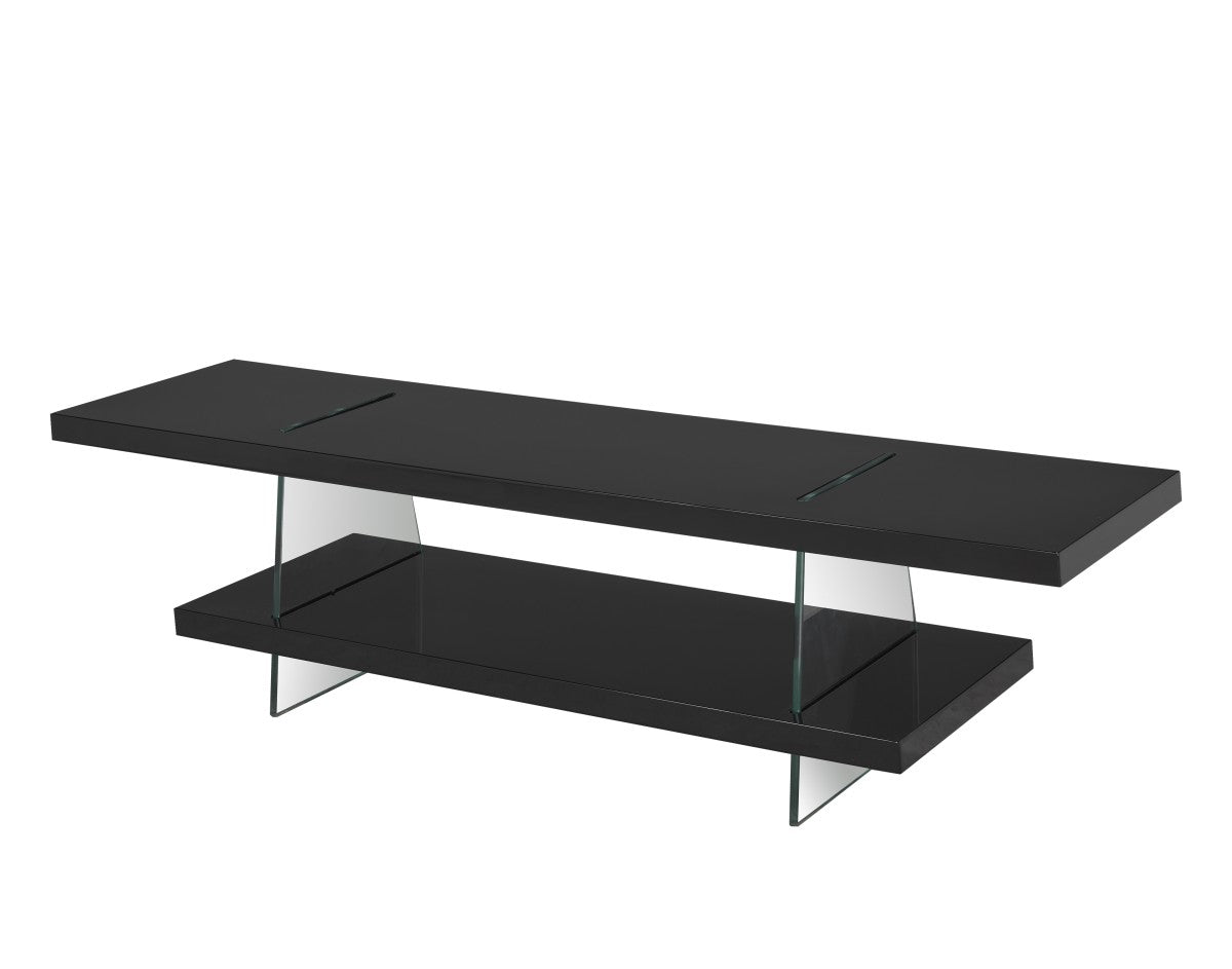 59" Black Contemporary Design TV Stand 3020-59