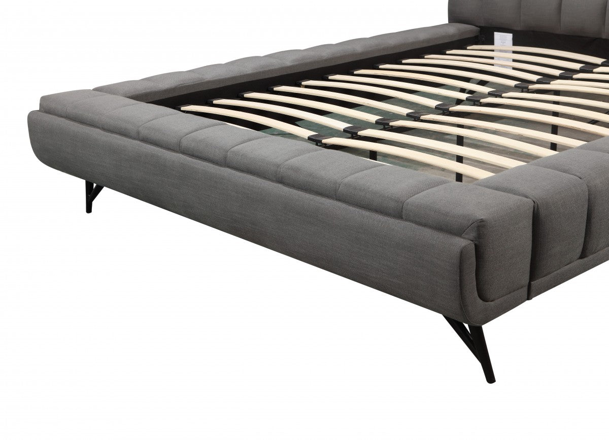 King Platform Bed Grey ZX-376