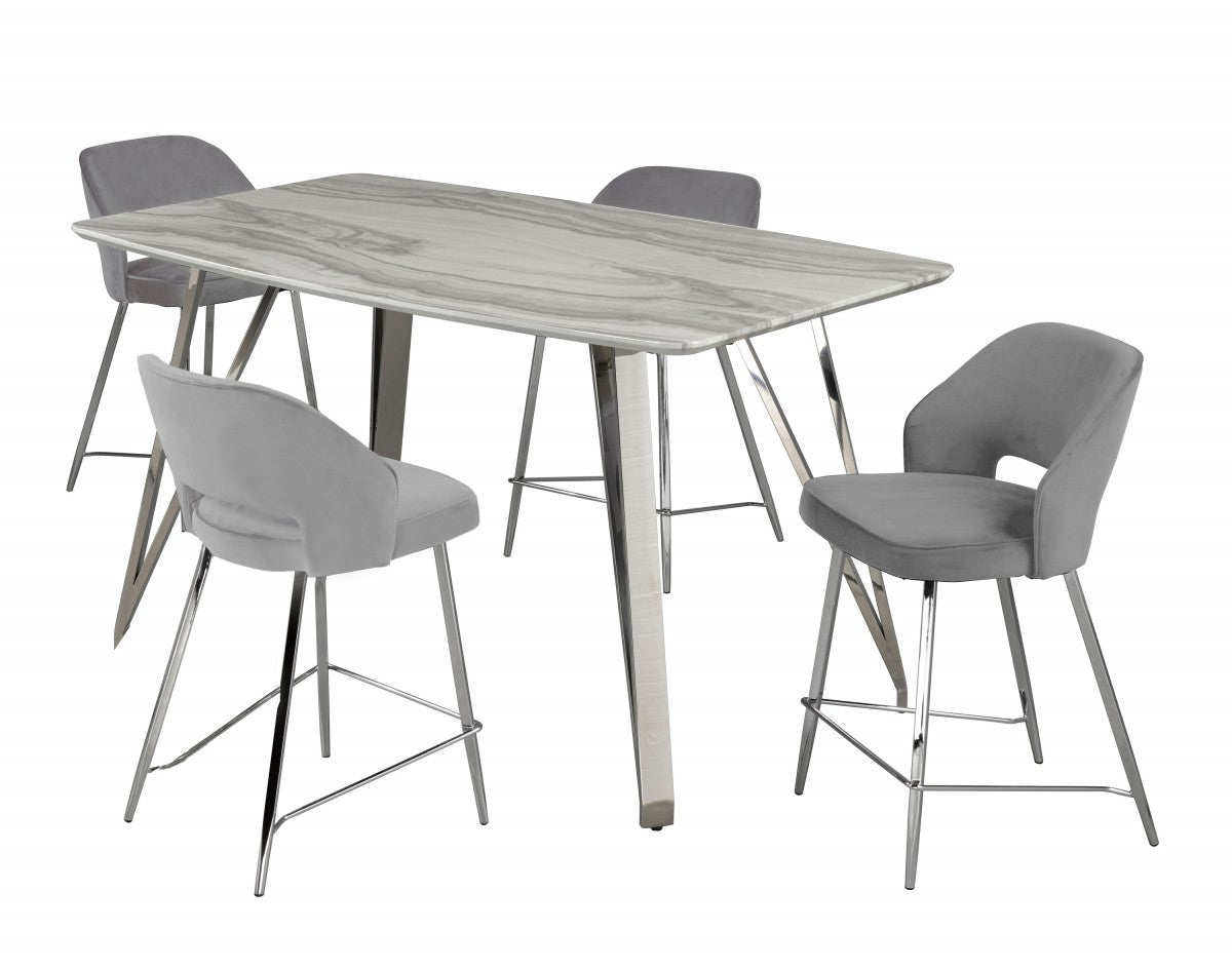 Ella Counter Height Dining Table with 4 chairs - 1319