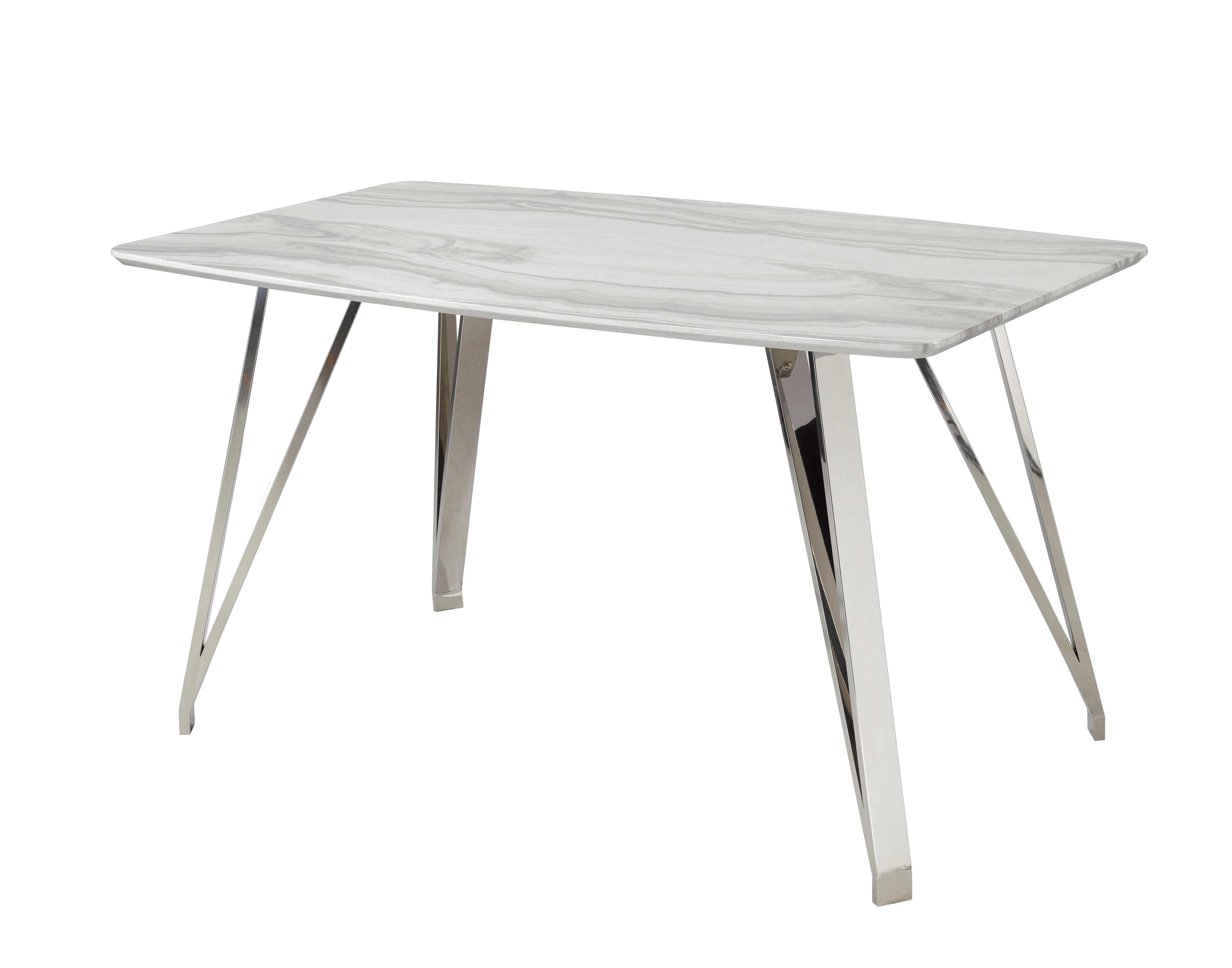 Ella Contemporary Styling Counter Table With Chrome Legs 1319