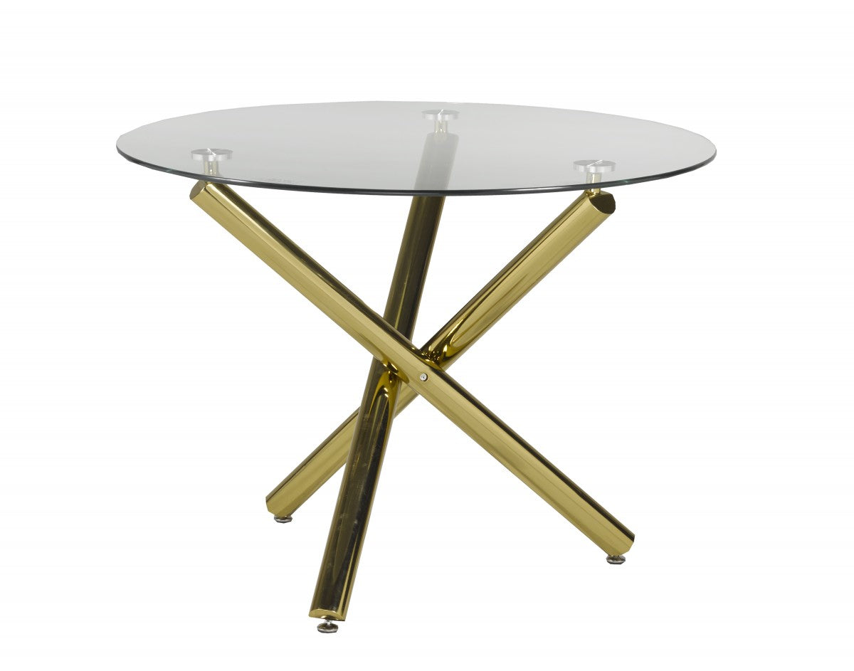 Modern Circular Dining Table With 4 Chairs Black 4194