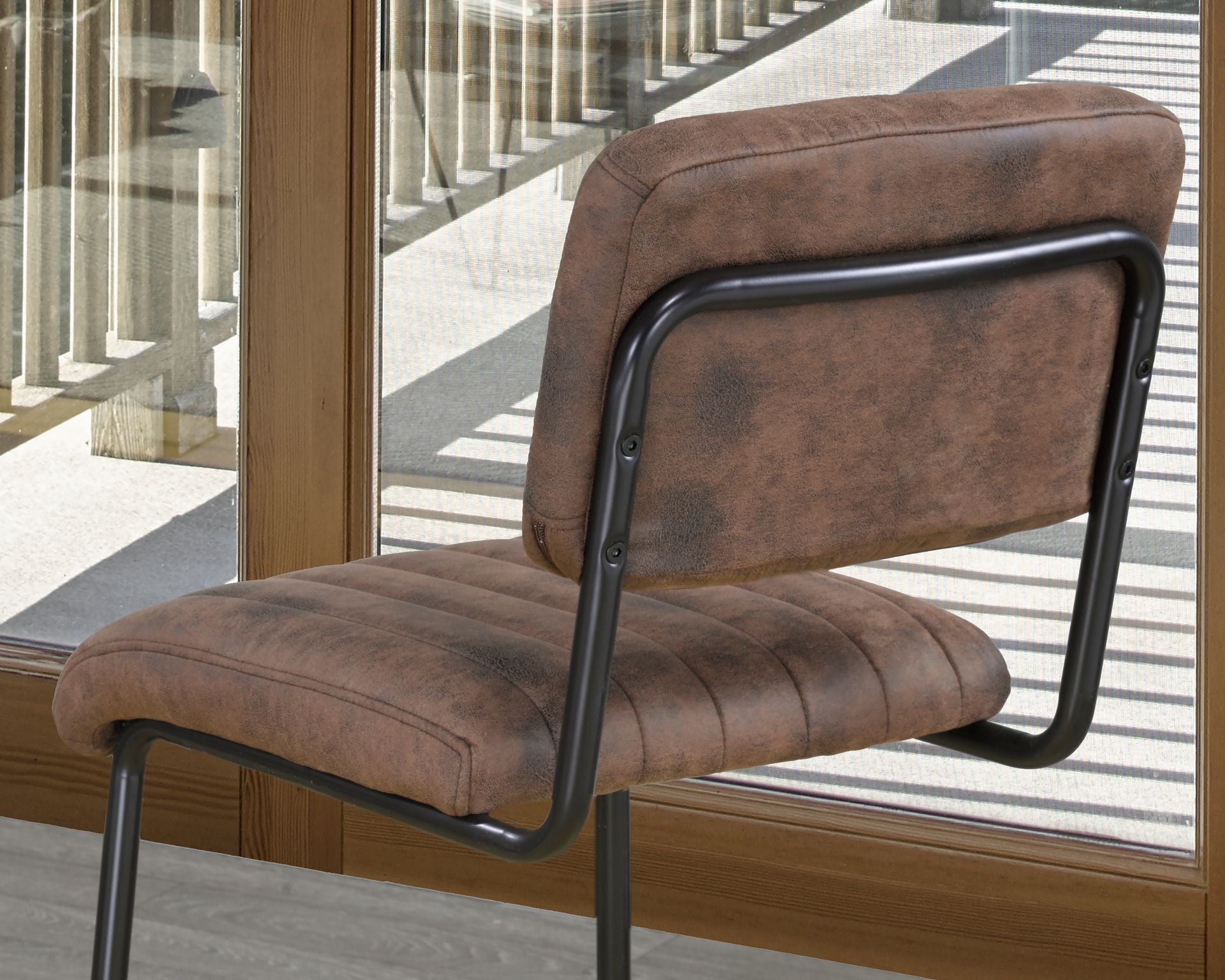 2 PC Brown Stitch - Striped Counter Stool HY-80013H-T-26