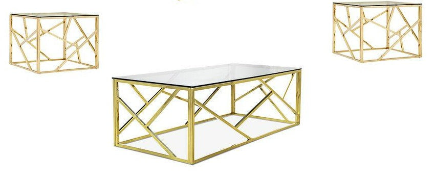 Gold Frame Coffee Table Collection 2340 2341