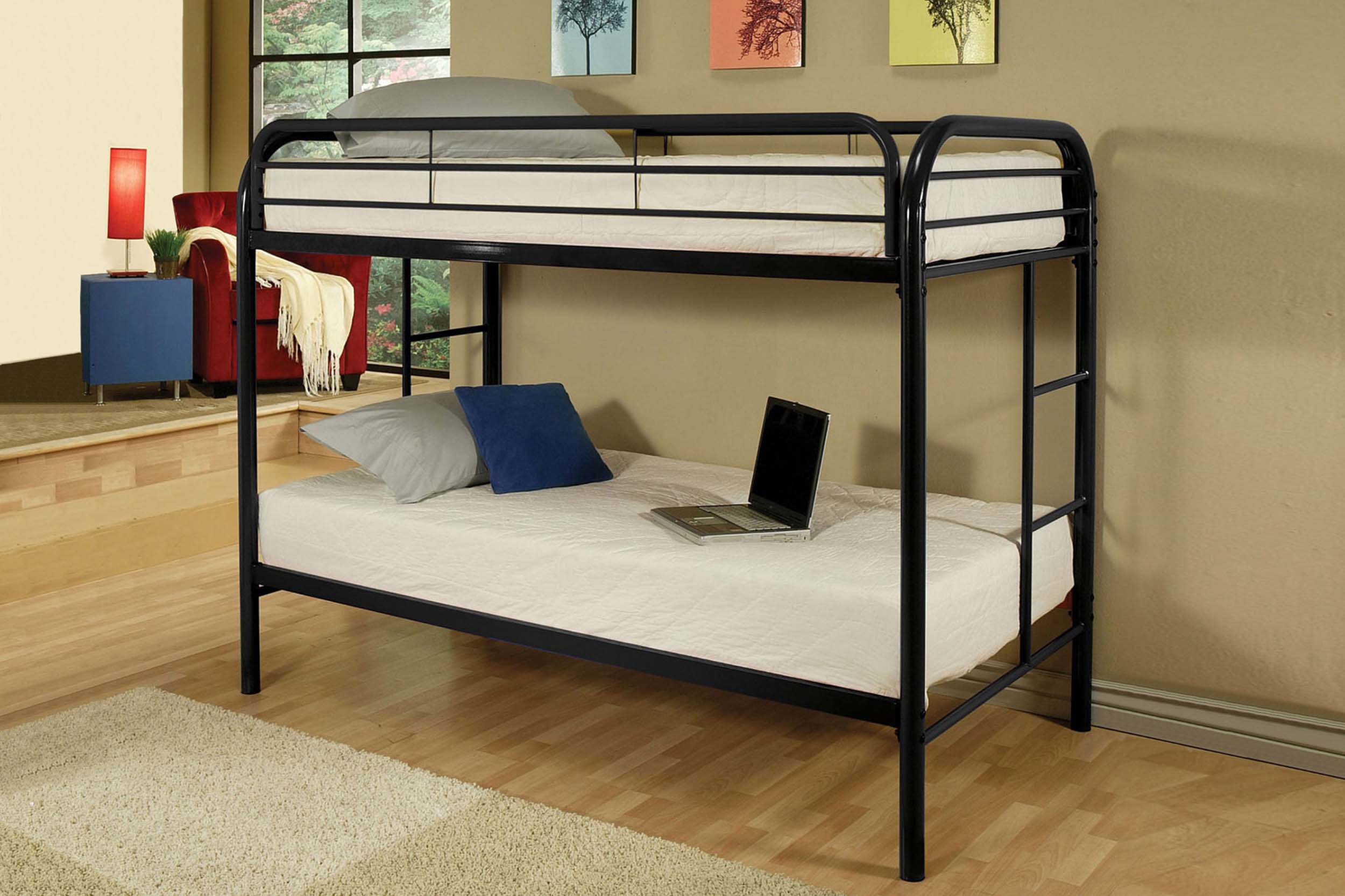 Single Metal Bunk Bed - Black 500BK
