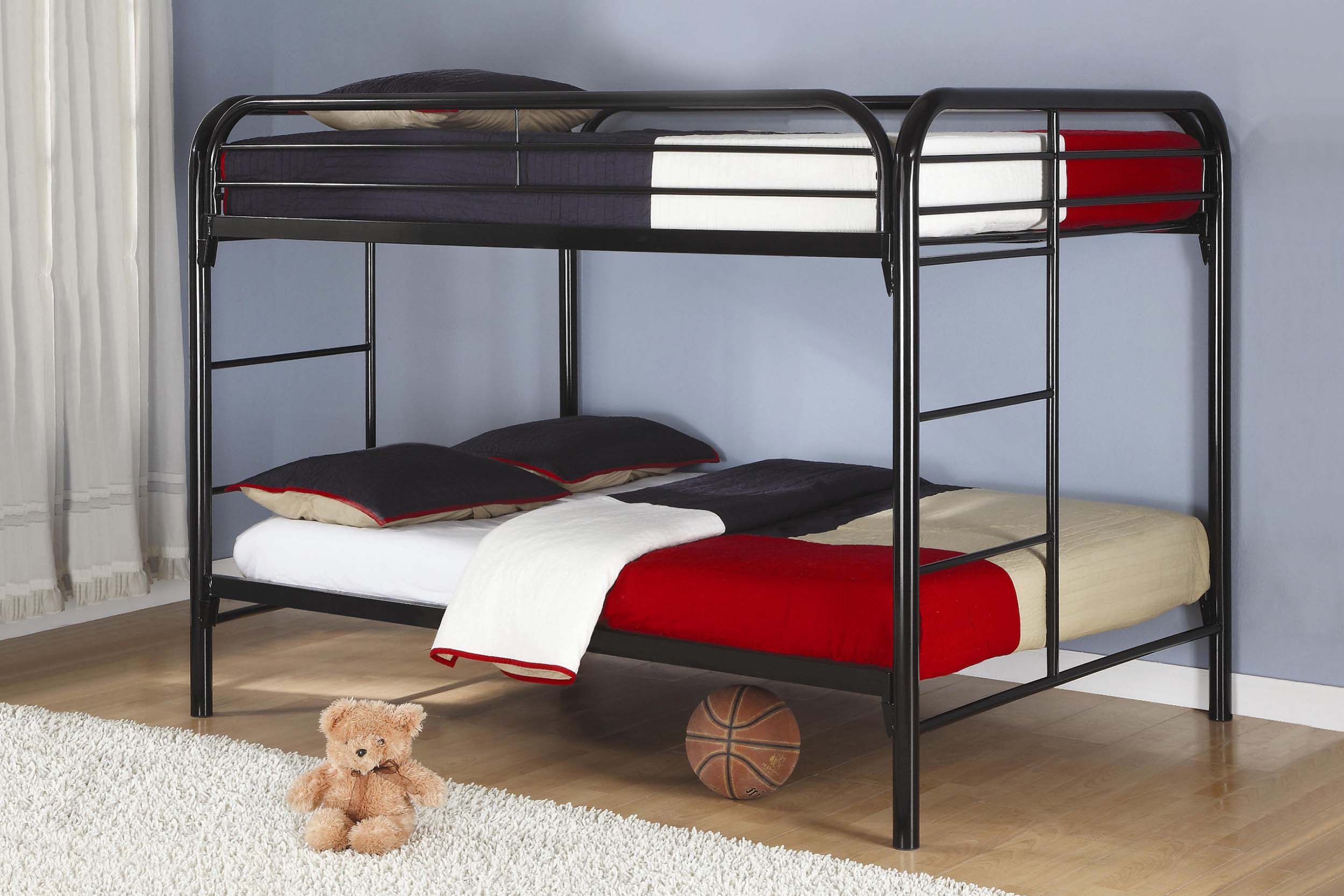 Metal Bunk Bed Double - Black 502