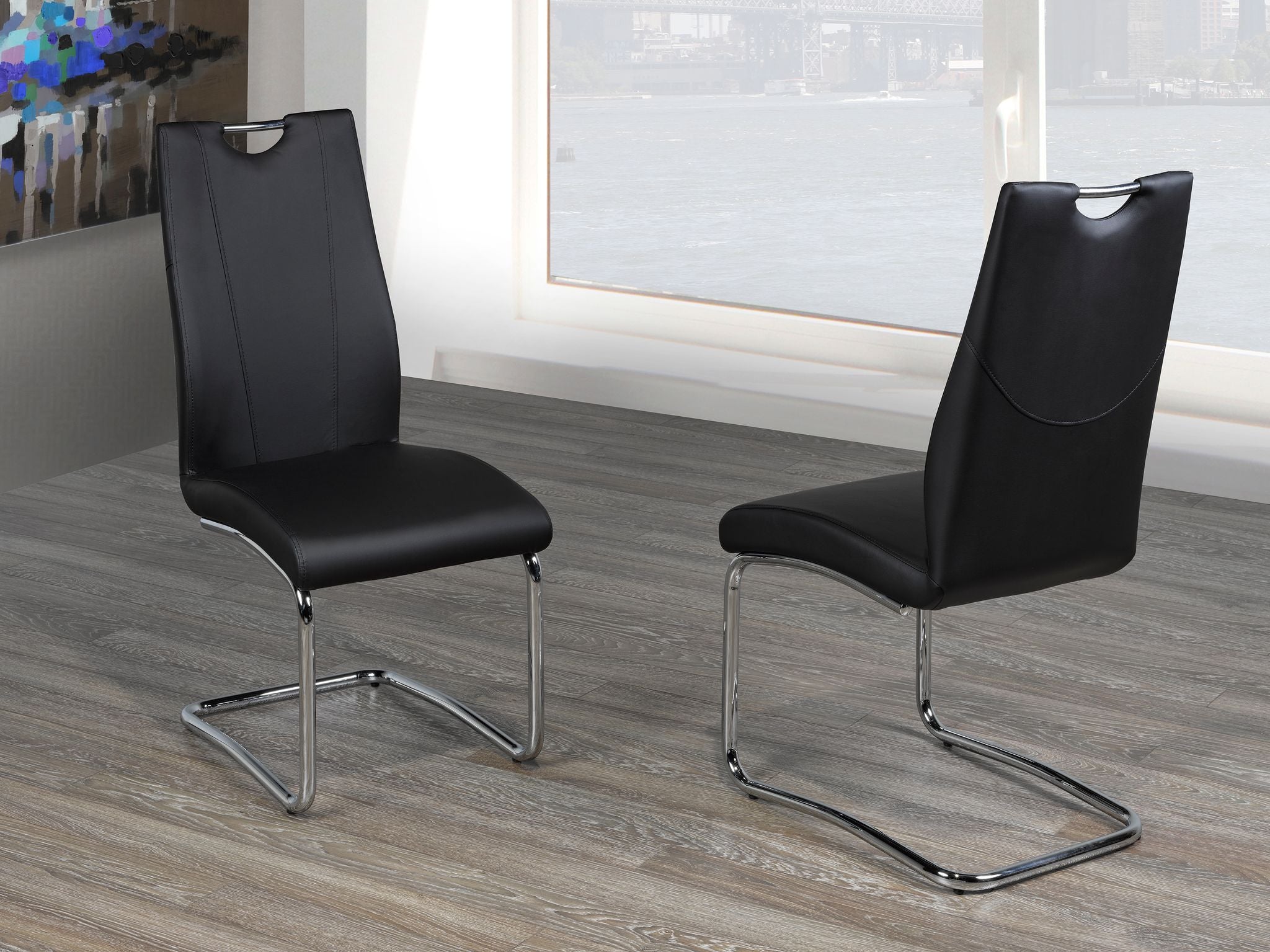 Black Dining Chairs Set Of 2 827