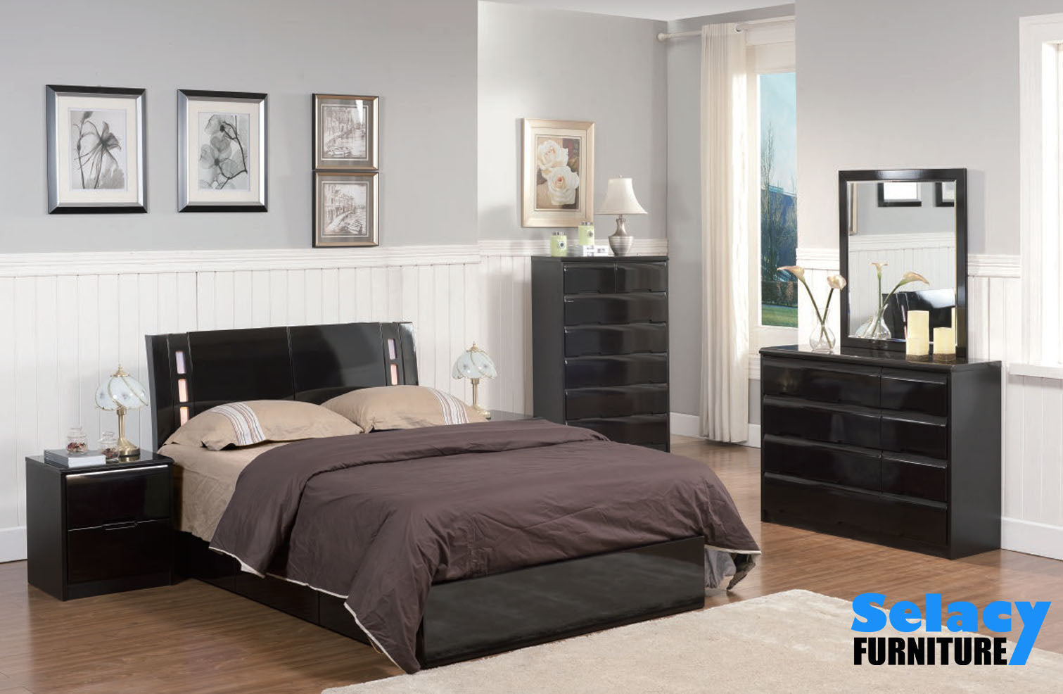 Merci Lacquer 6 PC Bedroom Set