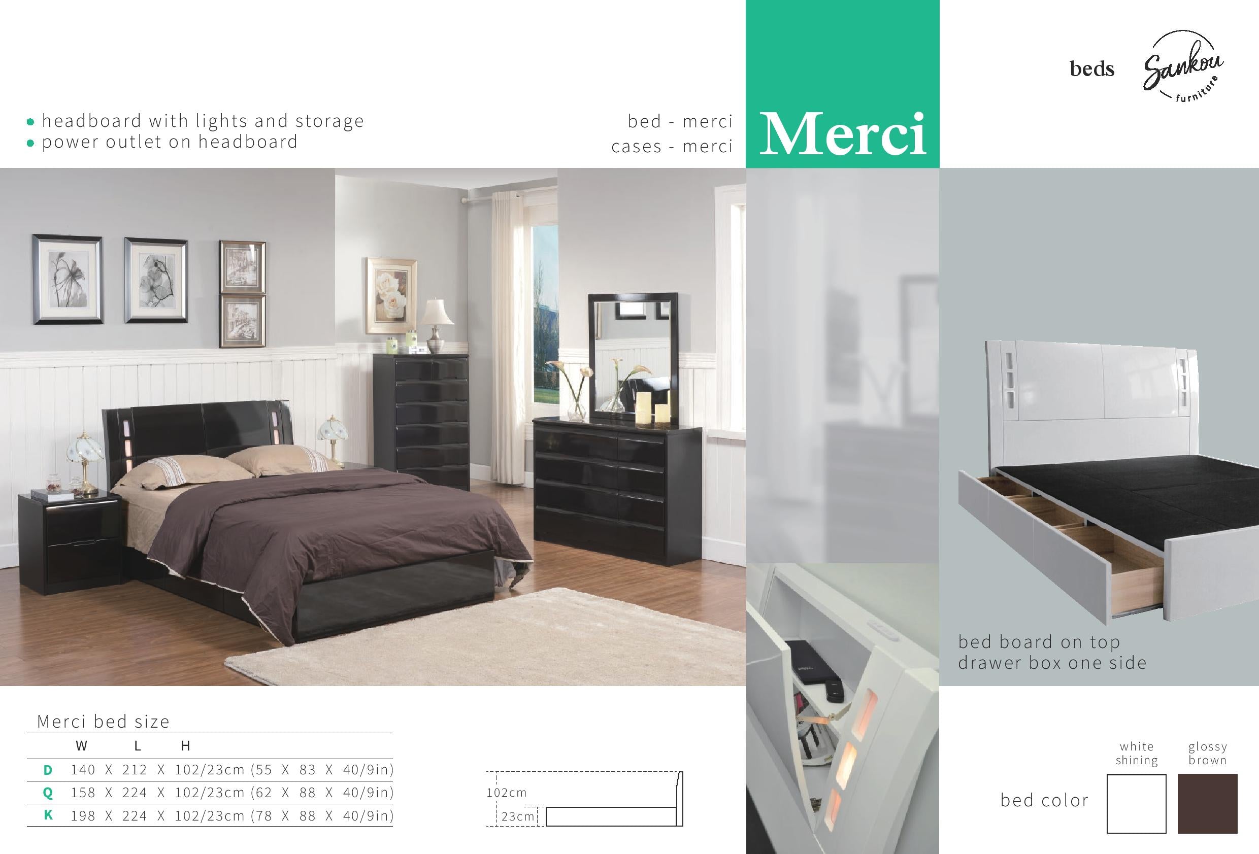 Merci Lacquer 6 PC Bedroom Set