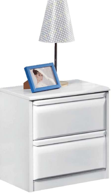 White Lacquer Nightstand  - North