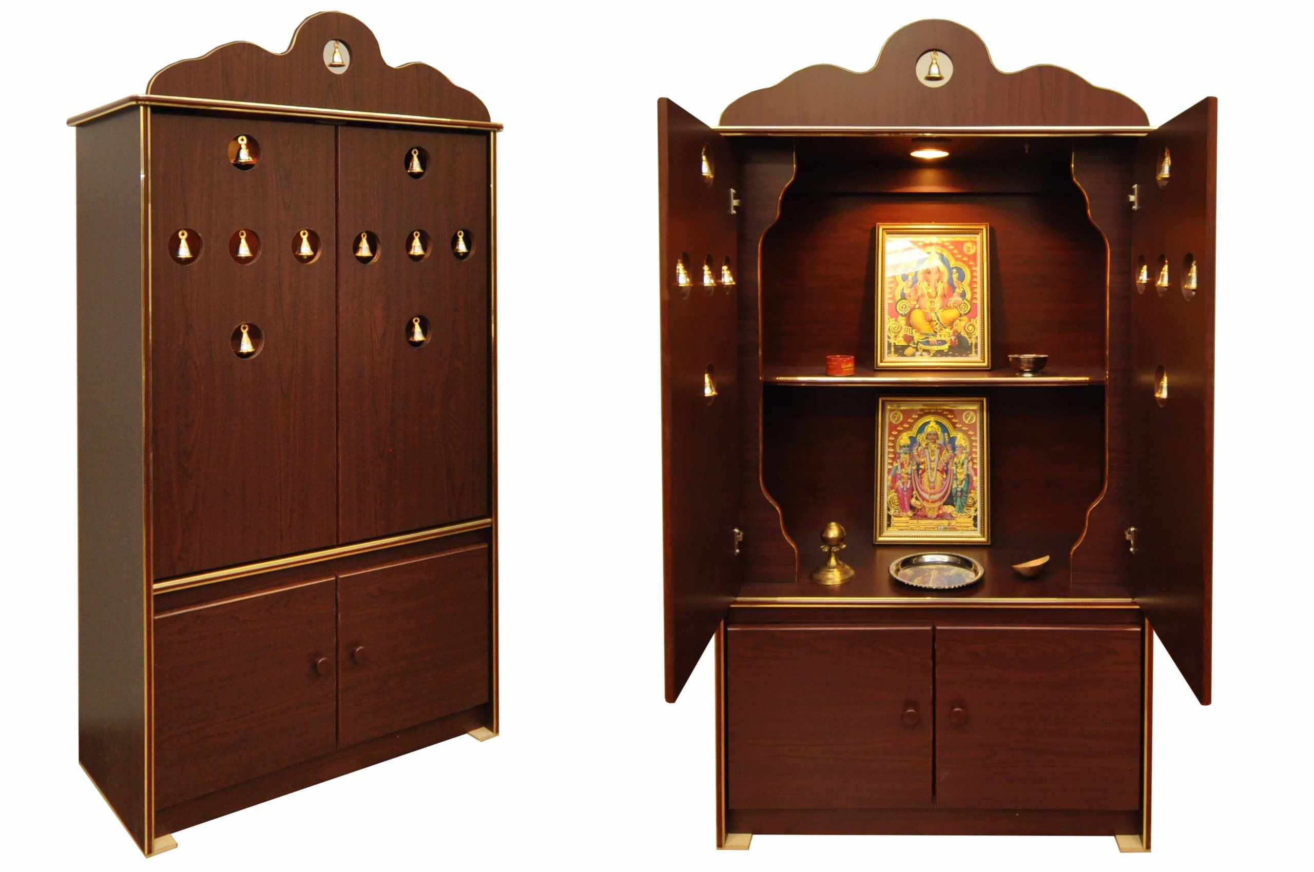 Pooja Cabinet With Bell - Vinayaka