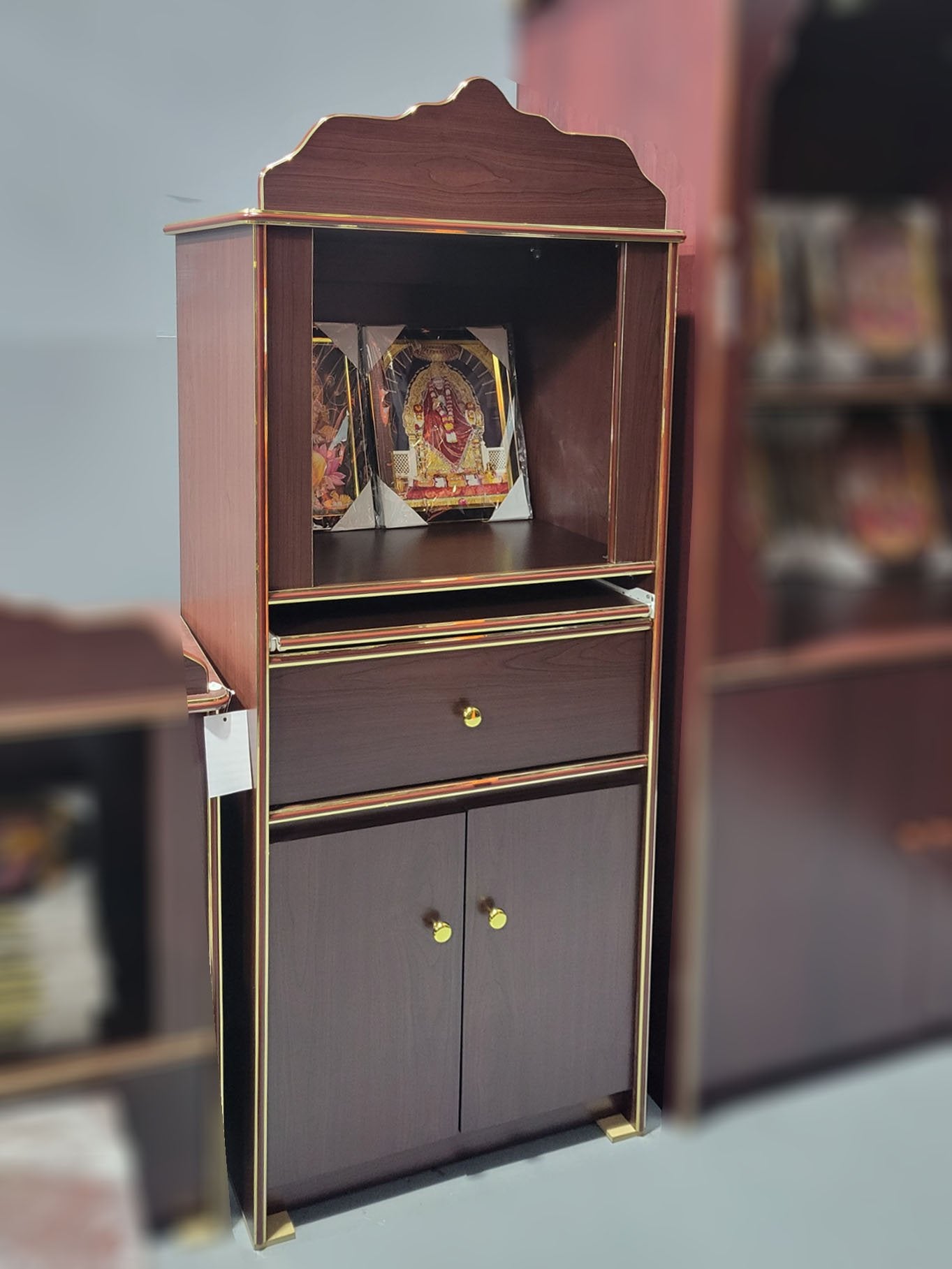 Ganesh Pooja Mandir/Unit with pull out tray