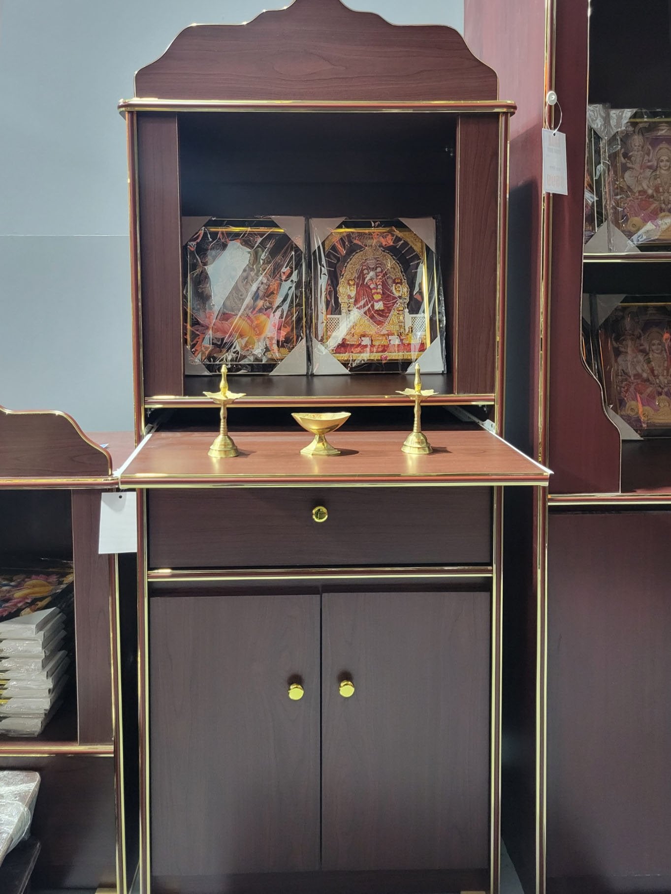 Ganesh Pooja Mandir/Unit with pull out tray