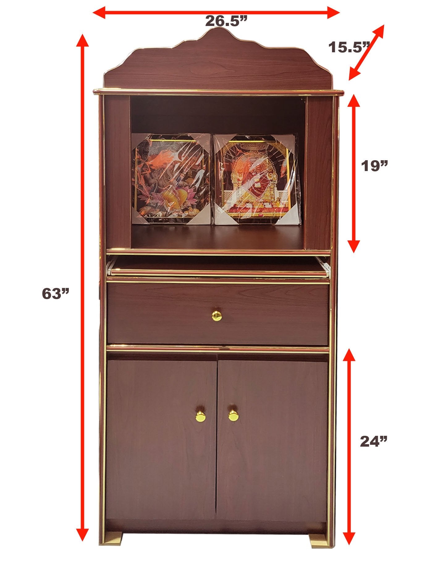 Ganesh Pooja Mandir/Unit with pull out tray