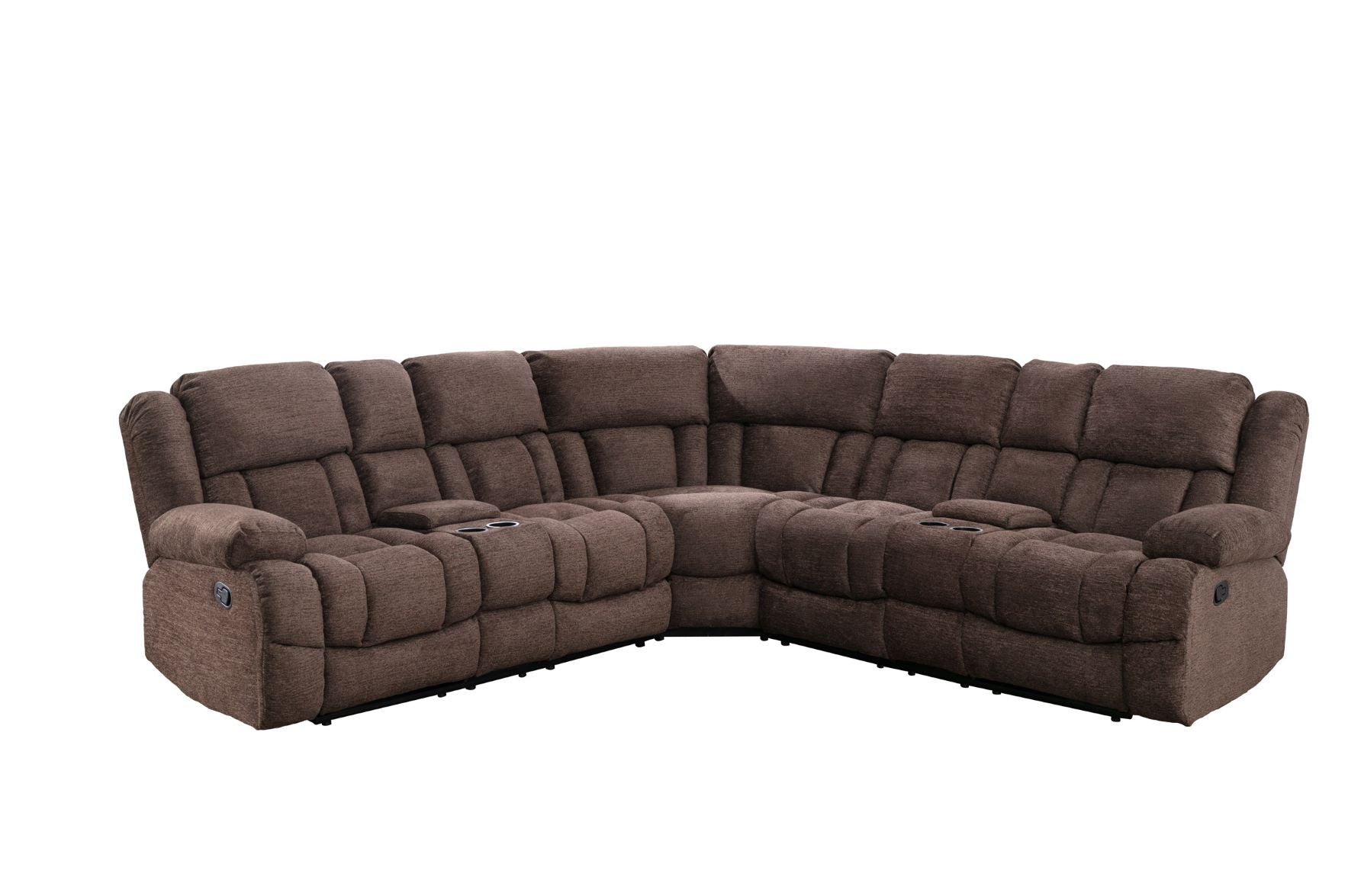 Presley Brown Fabric Recliner Sectional Sofa 99928BRW