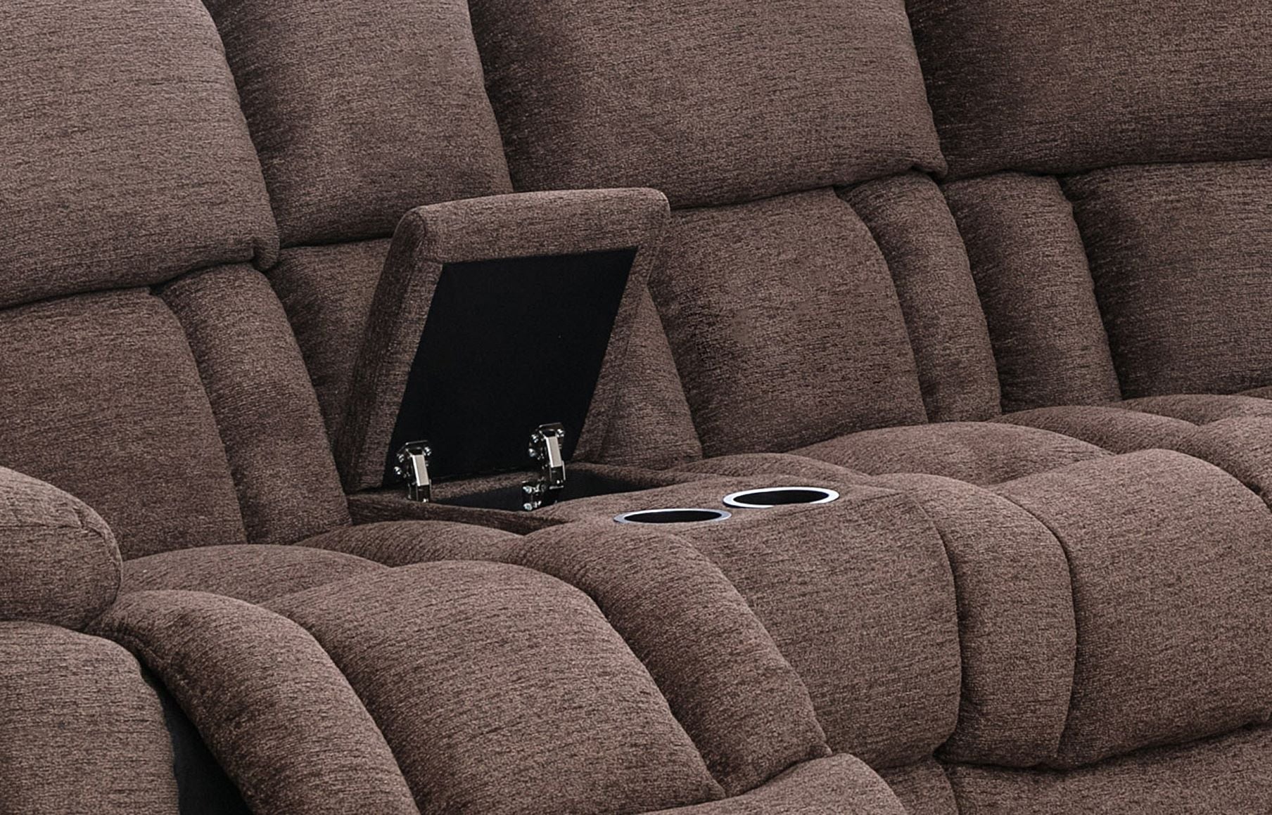 Presley Brown Fabric Recliner Sectional Sofa 99928BRW