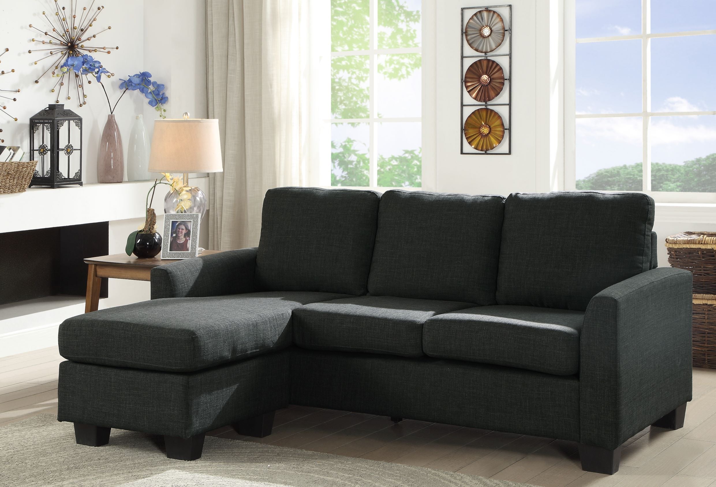 Promytheus Reversible Sectional Sofa 9173GRY