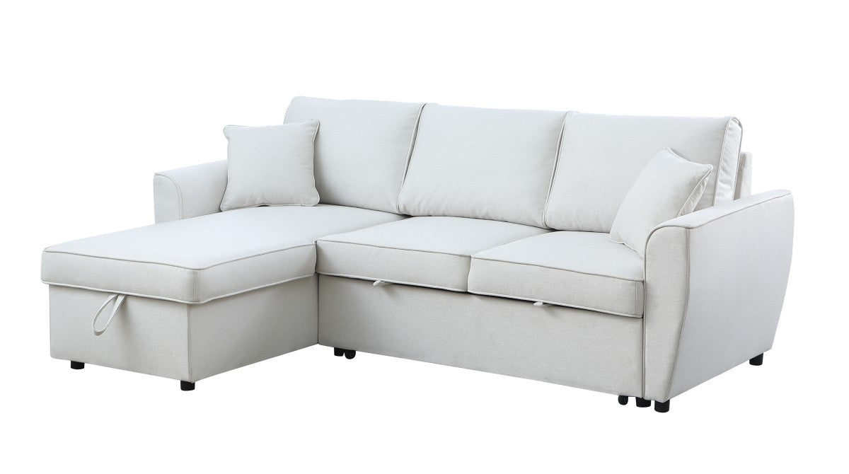 Aria Reversible Sectional Sofa Bed with Storage Light Beige 4100