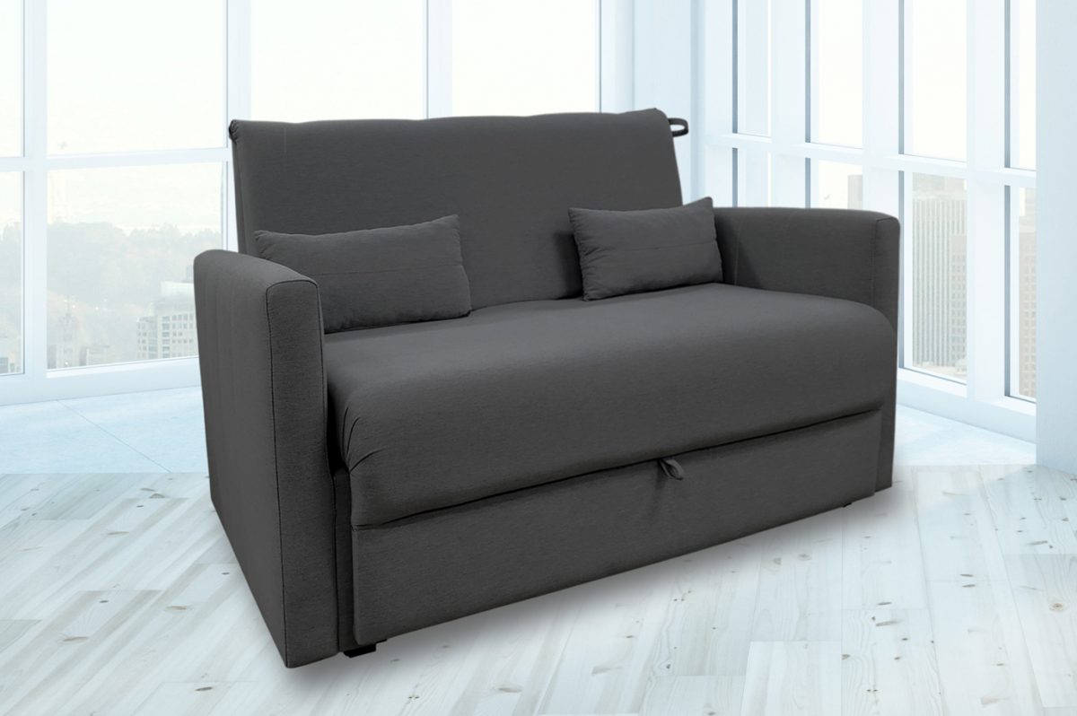 Charcoal Fabric Sofa Bed T1825c