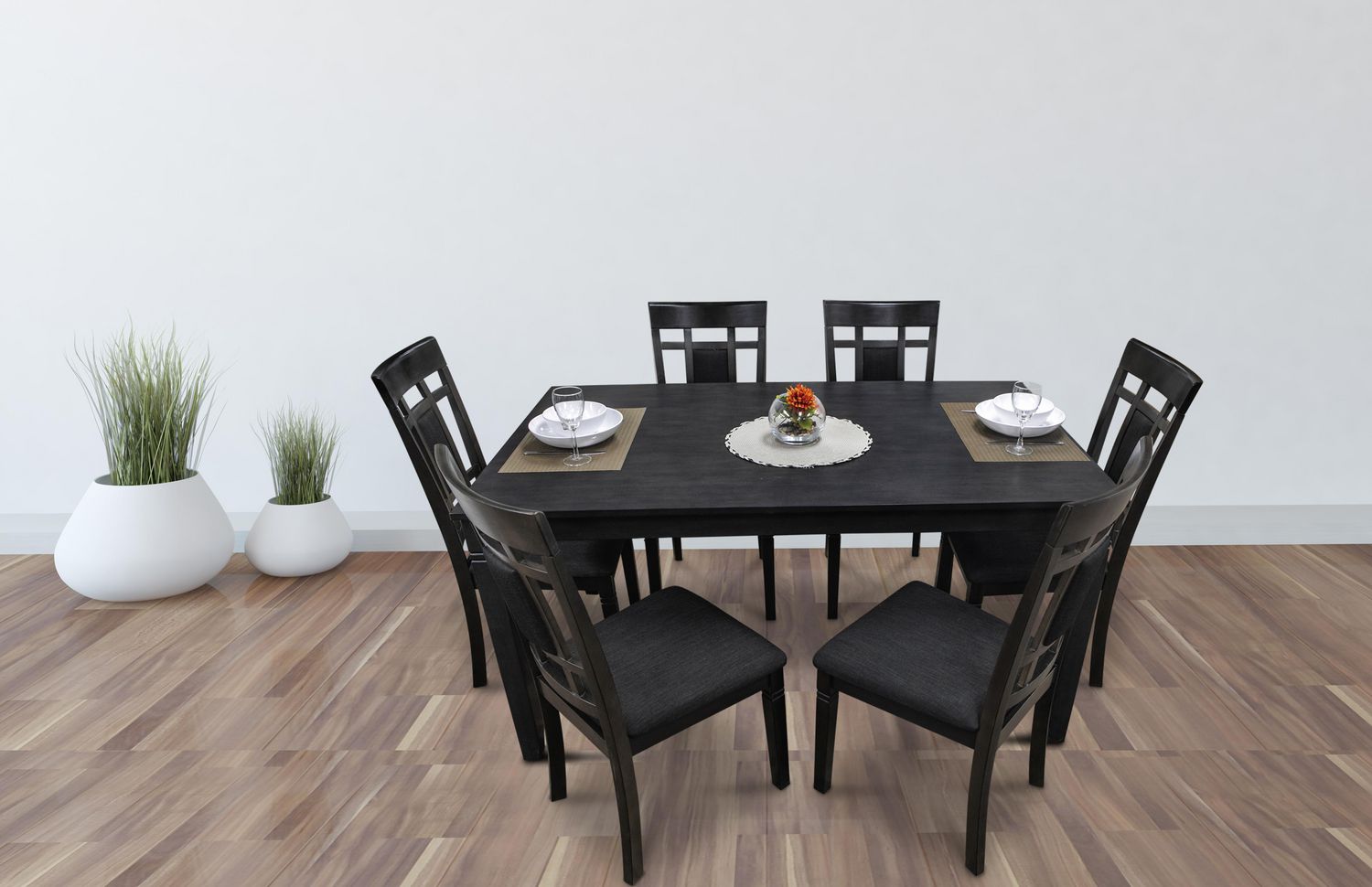 Viola 7pc Dining Set in Grey DTS-3060-GR