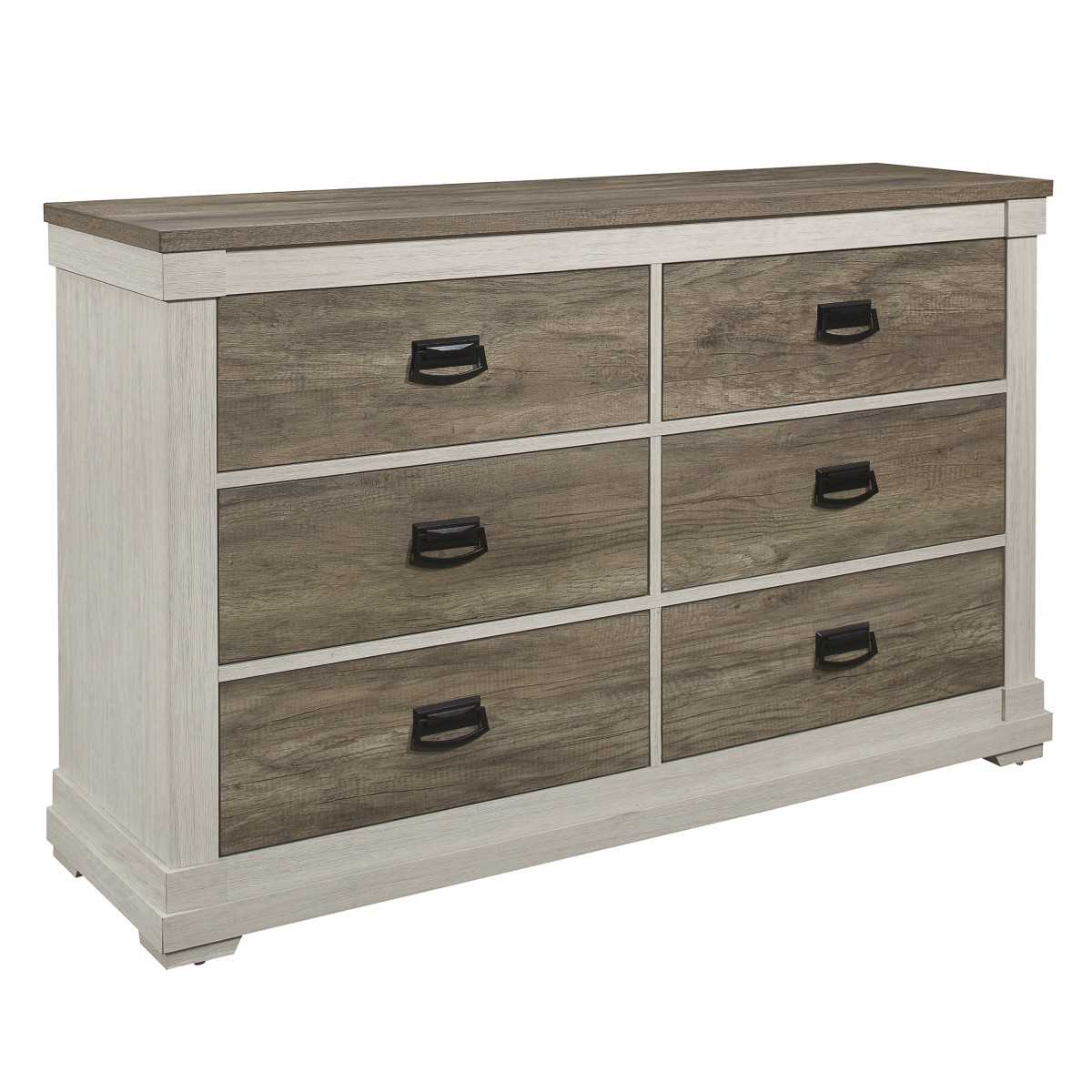 Arcadia Wooden Bedroom Set White & Weathered Grey 1677